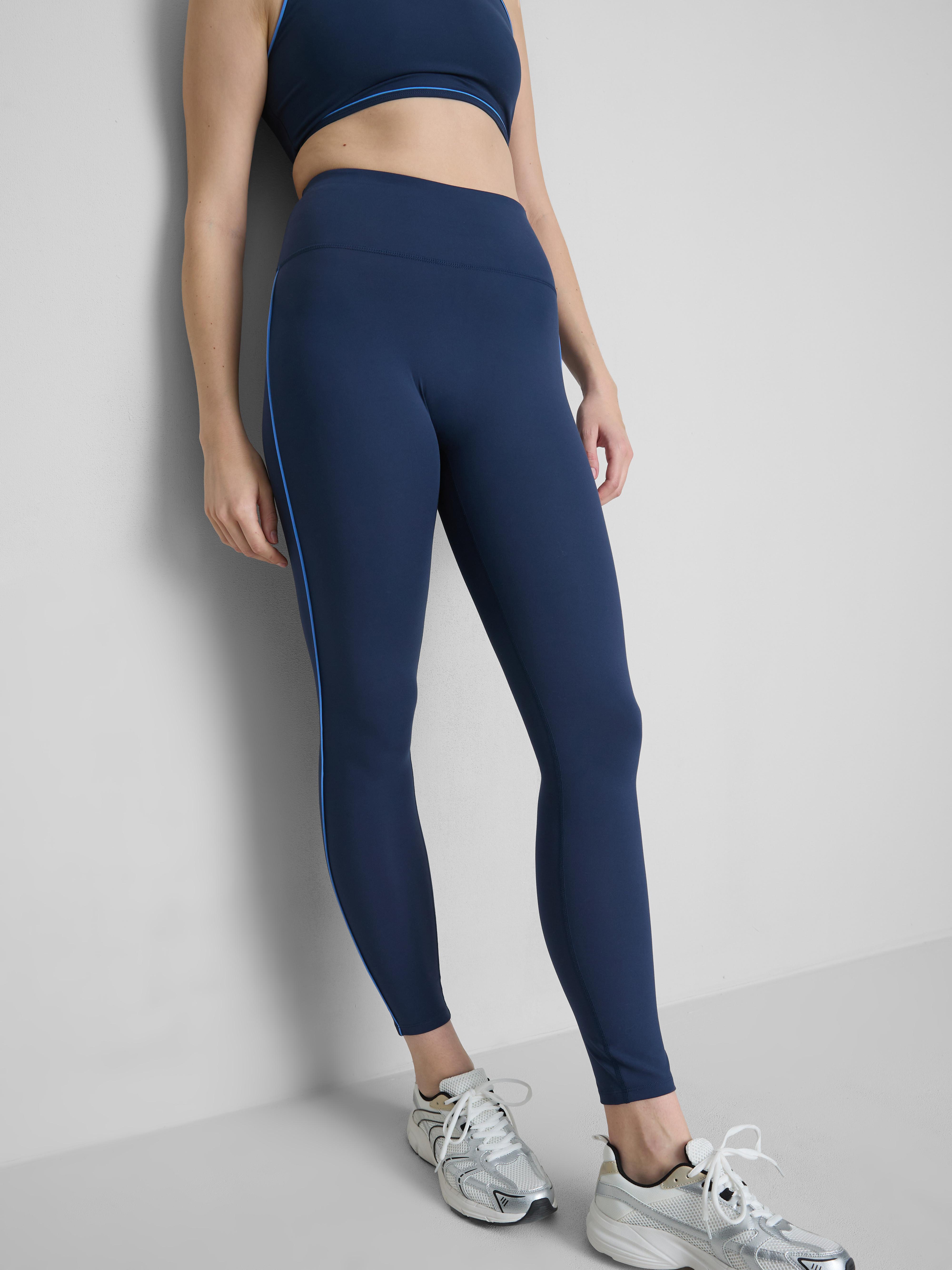 Leggings deportivos de sujeción suave con detalle de ribetes