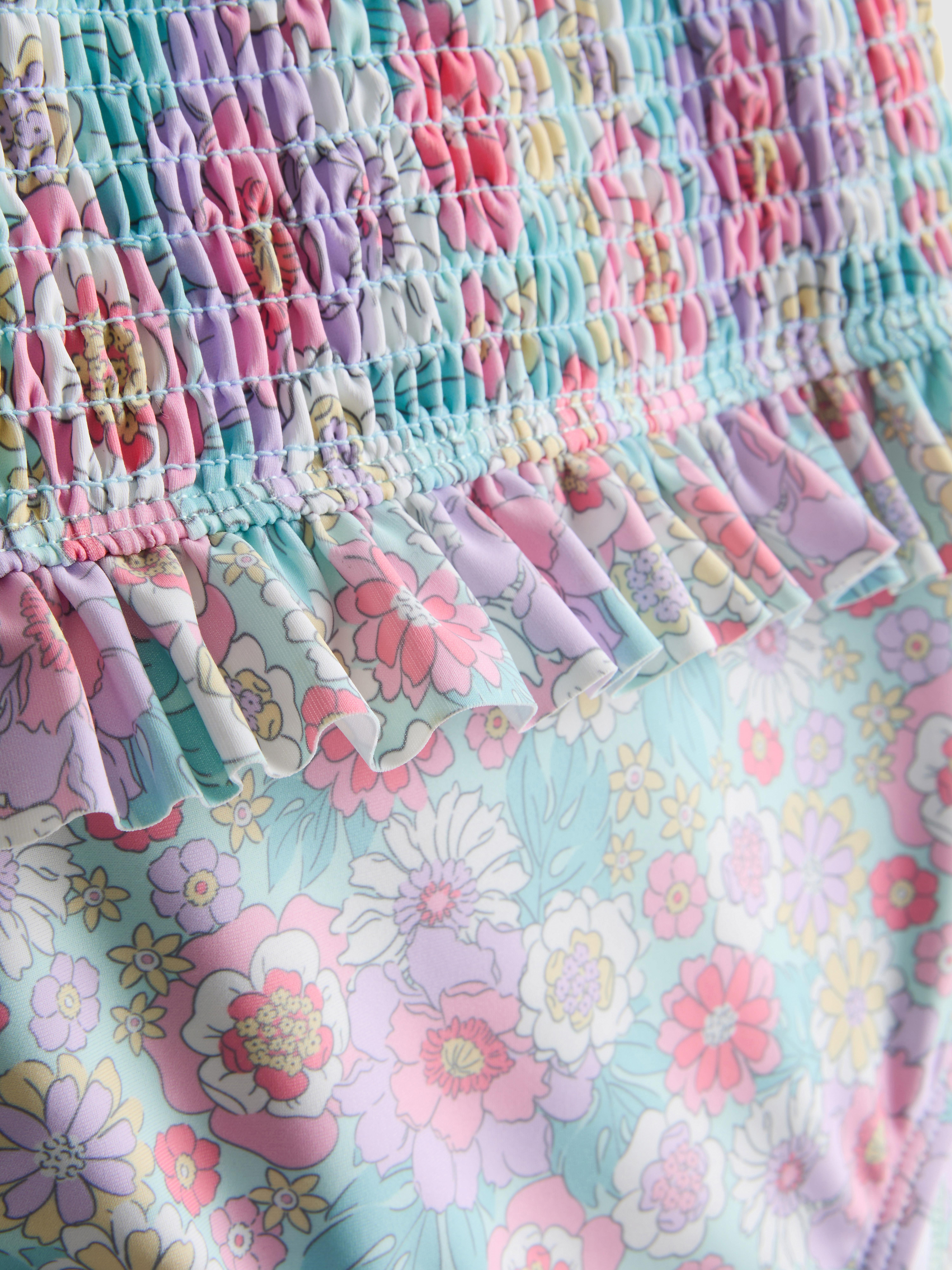 1.5-8yrs | Floral Shirred Ruffle Swimsuit