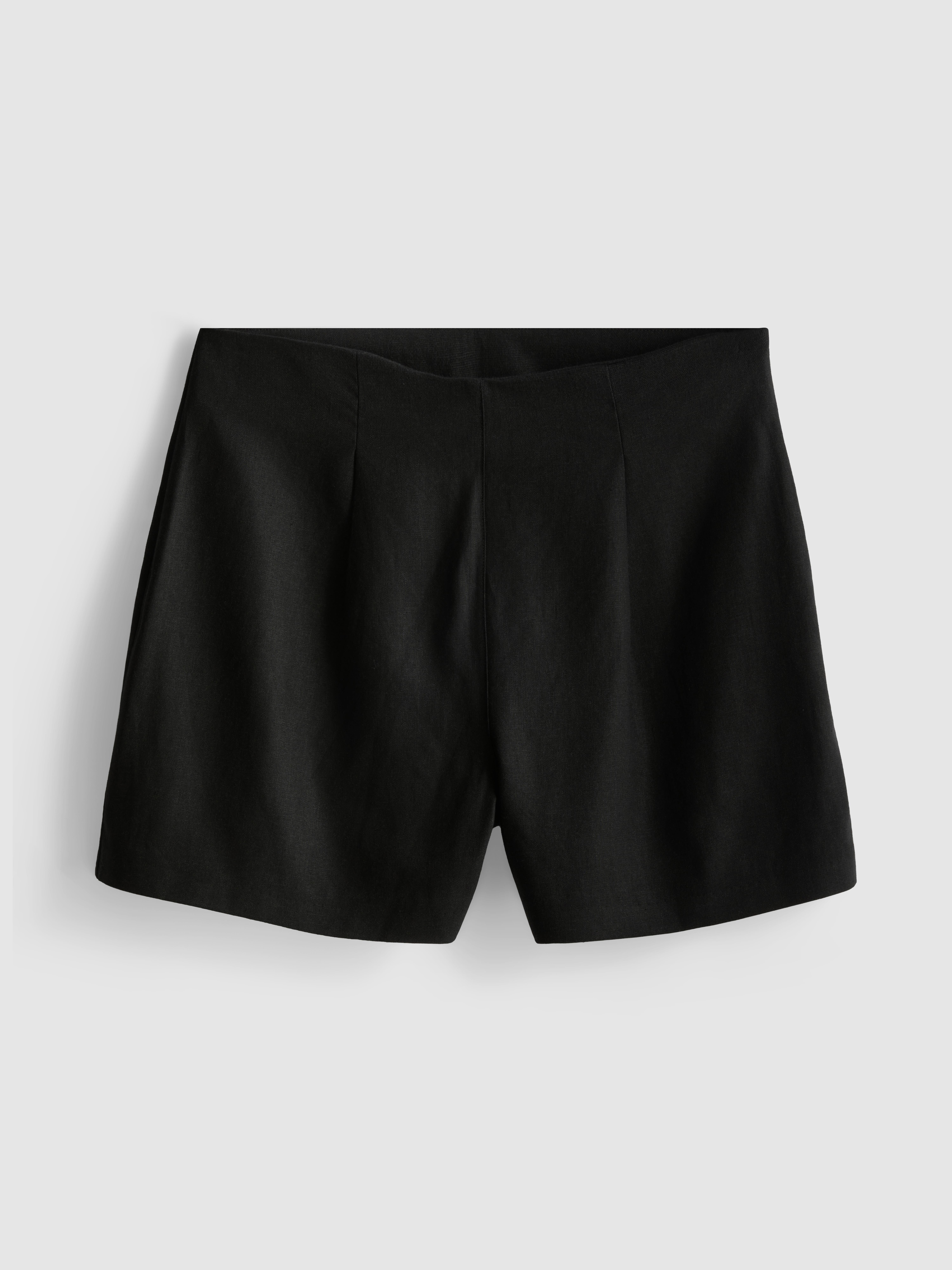 Pantaloncini pieghettati in misto lino