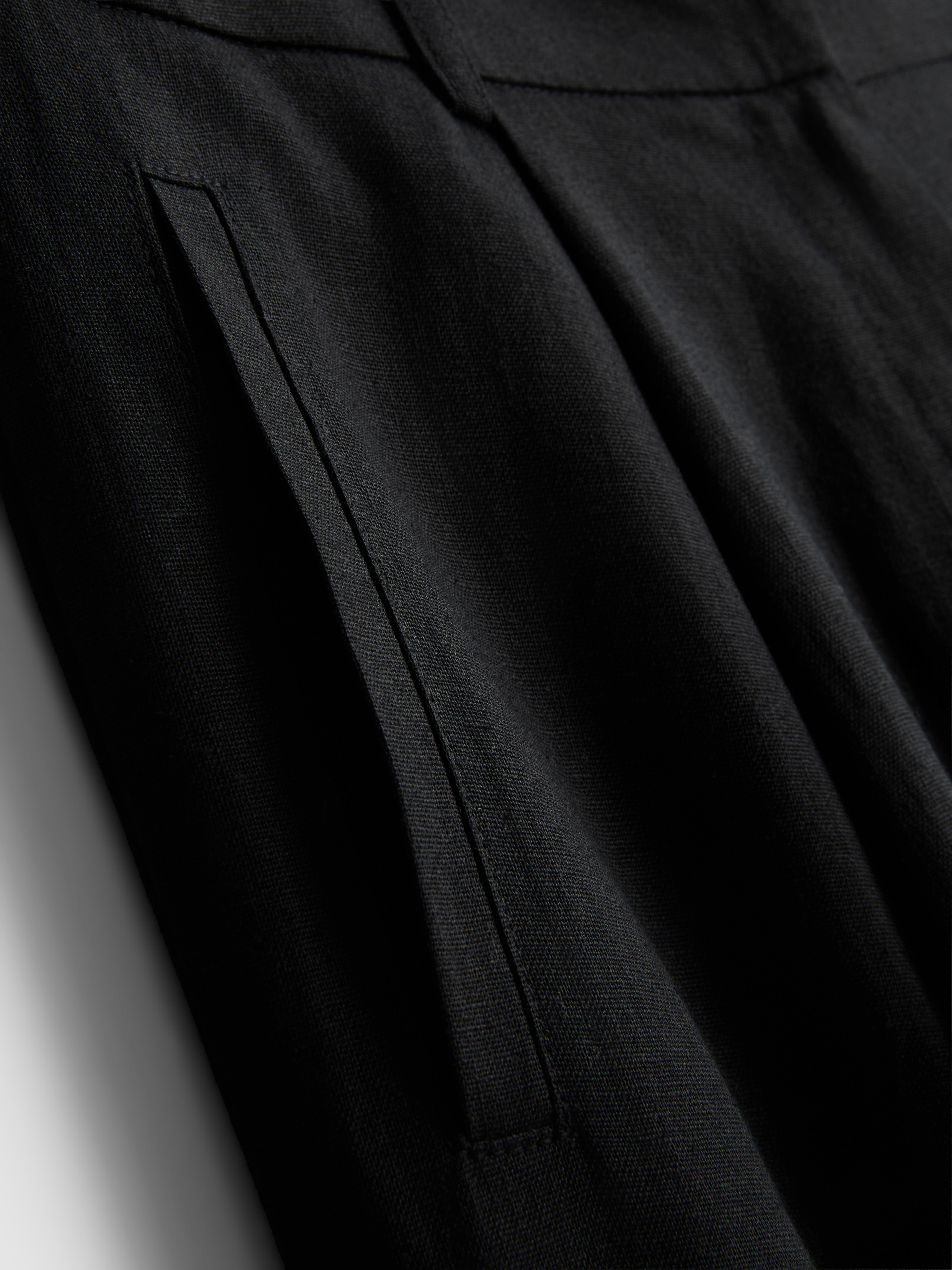 Pantaloni larghi in misto lino