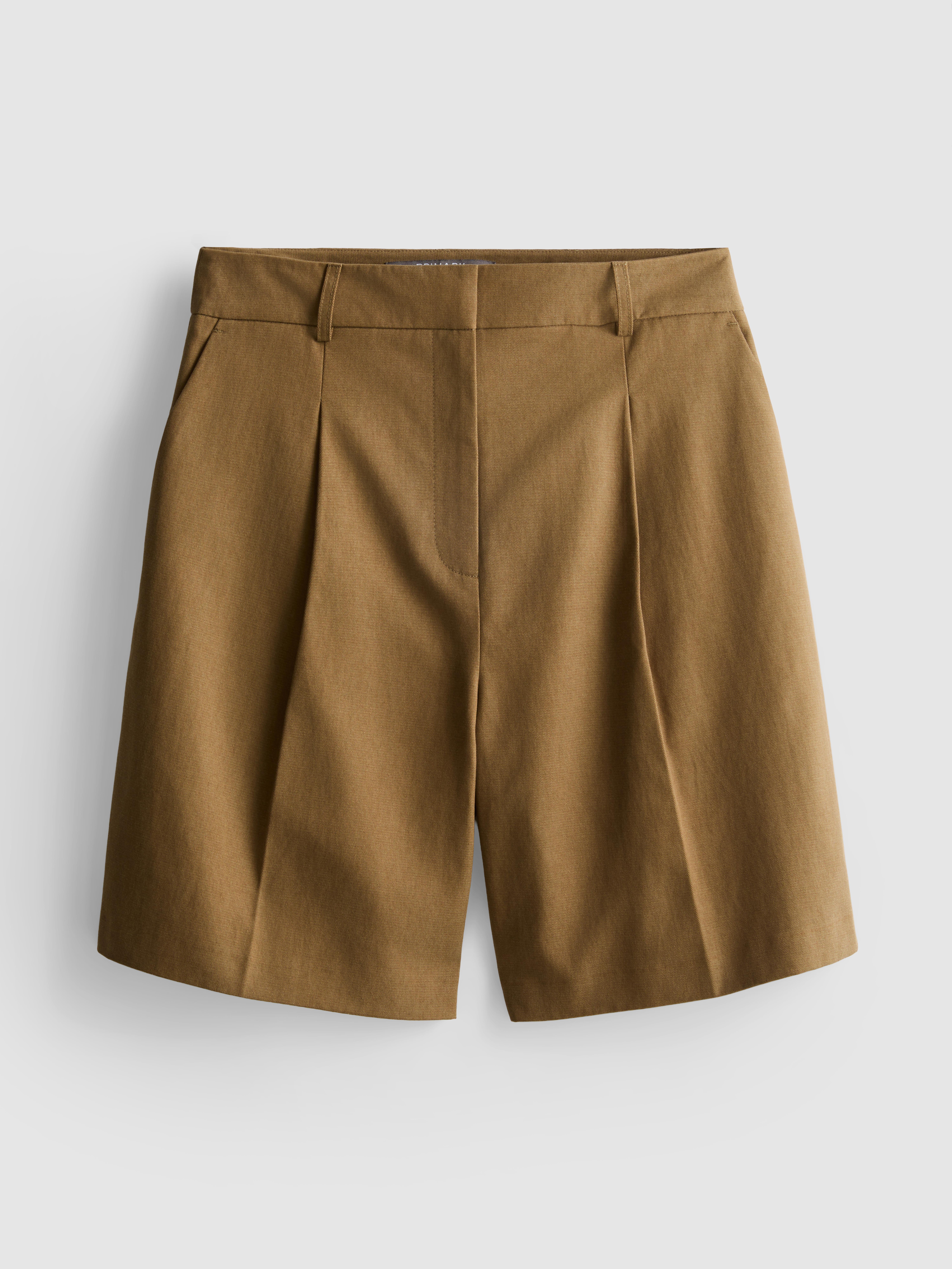 Cotton Blend Safari Bermuda Shorts