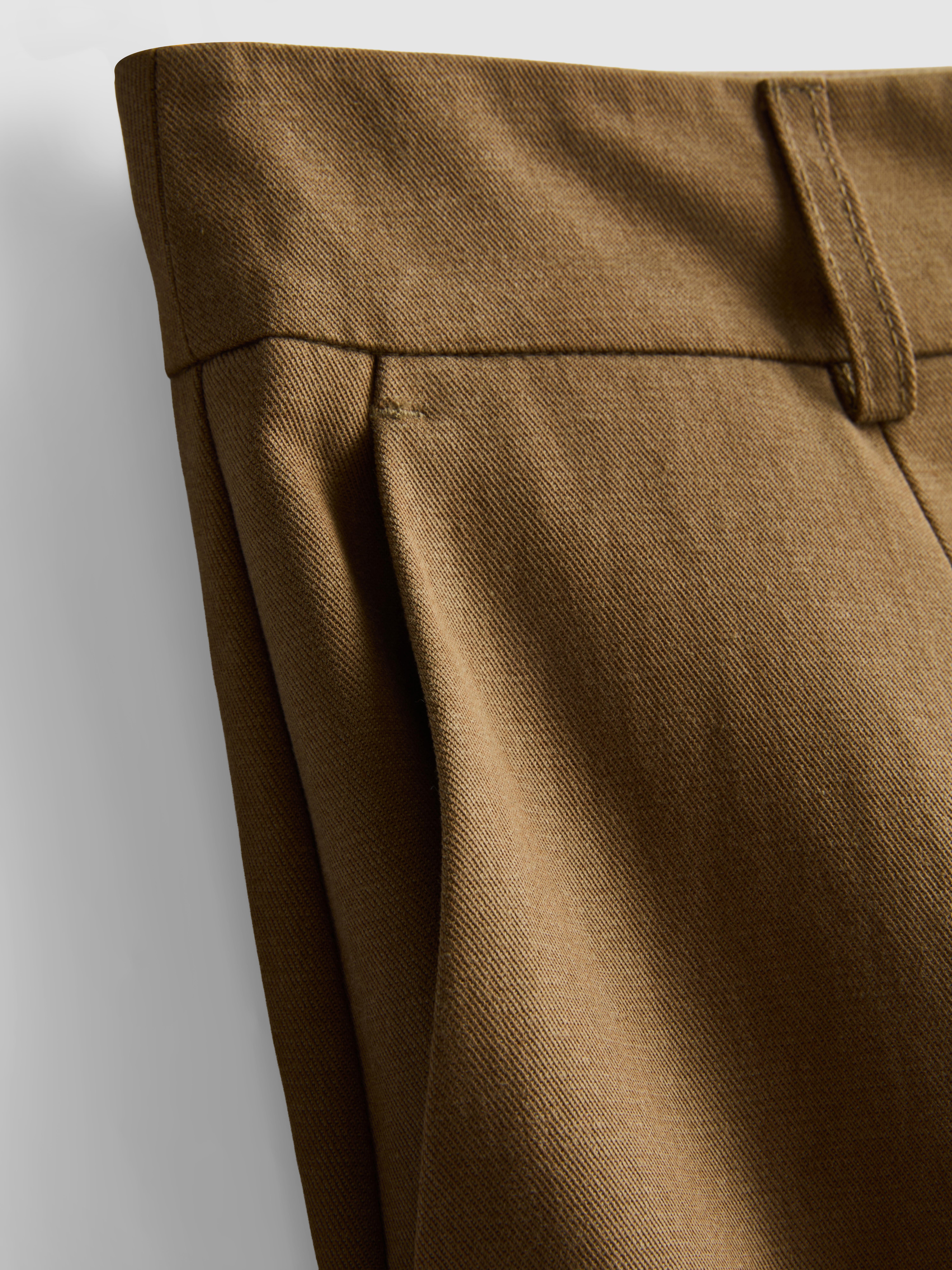 Cotton Blend Safari Bermuda Shorts
