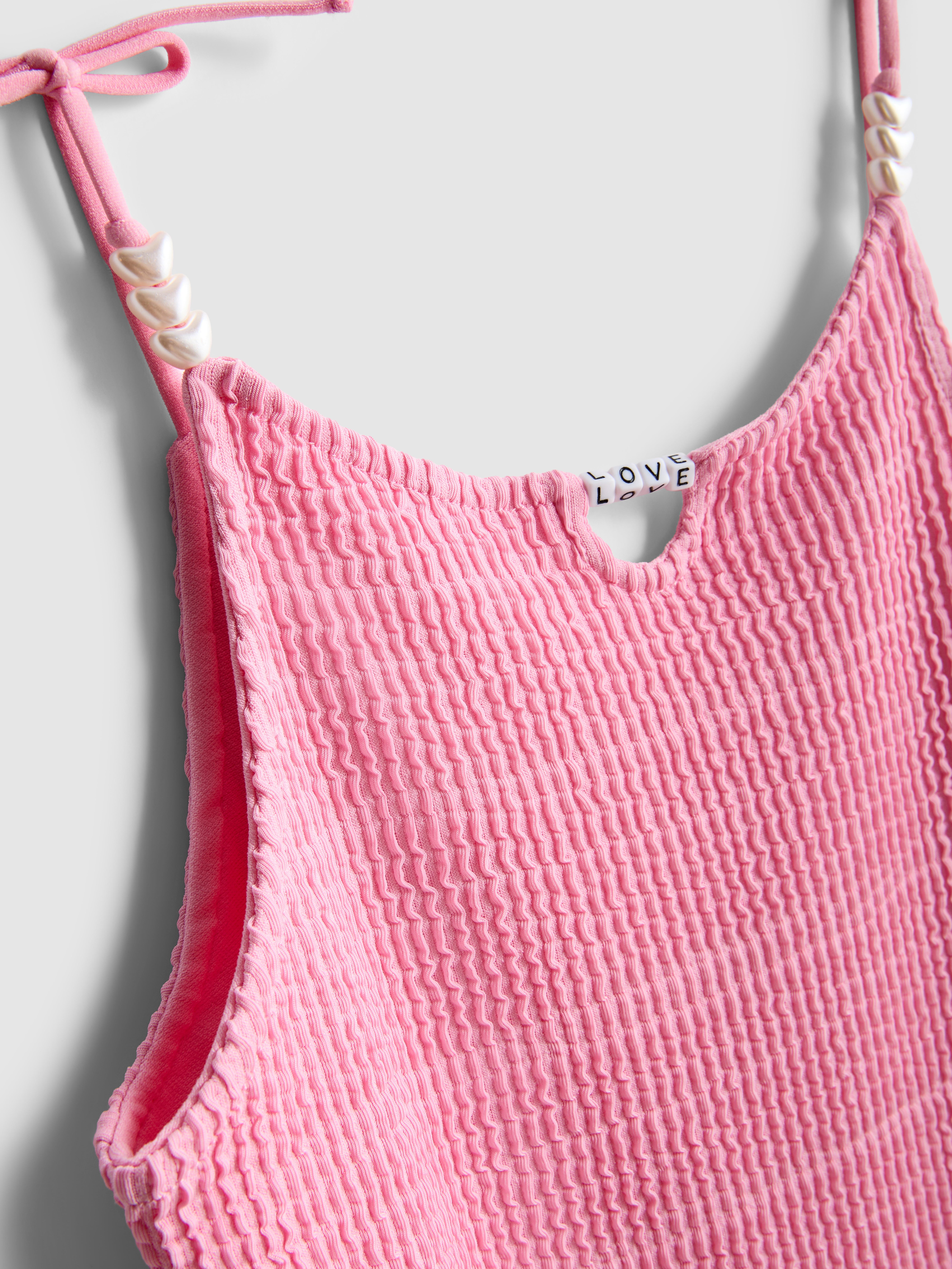 7-15yrs | Textured Beaded Swimsuit