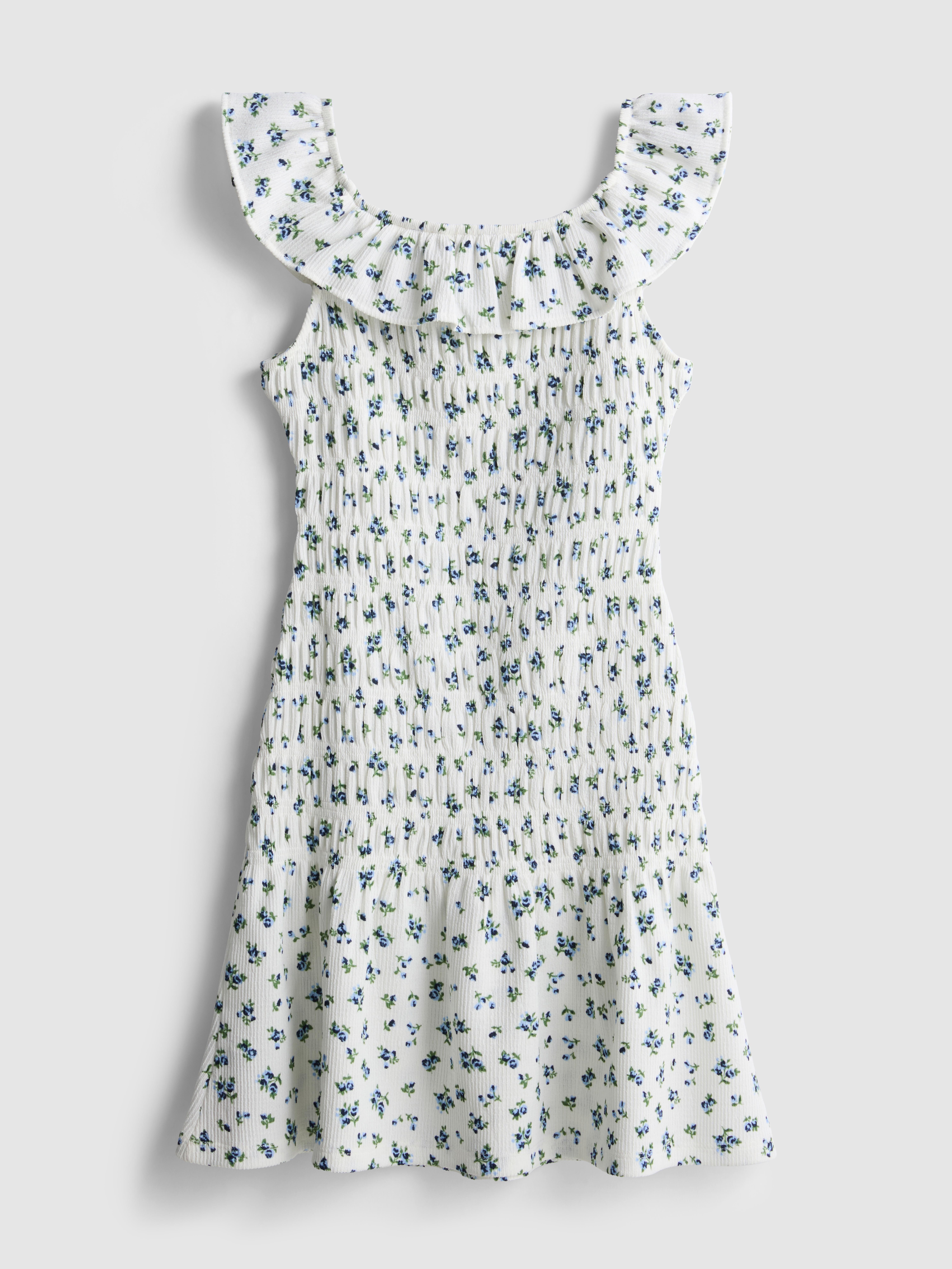 7-15yrs | Floral Ruffle Smock Dress