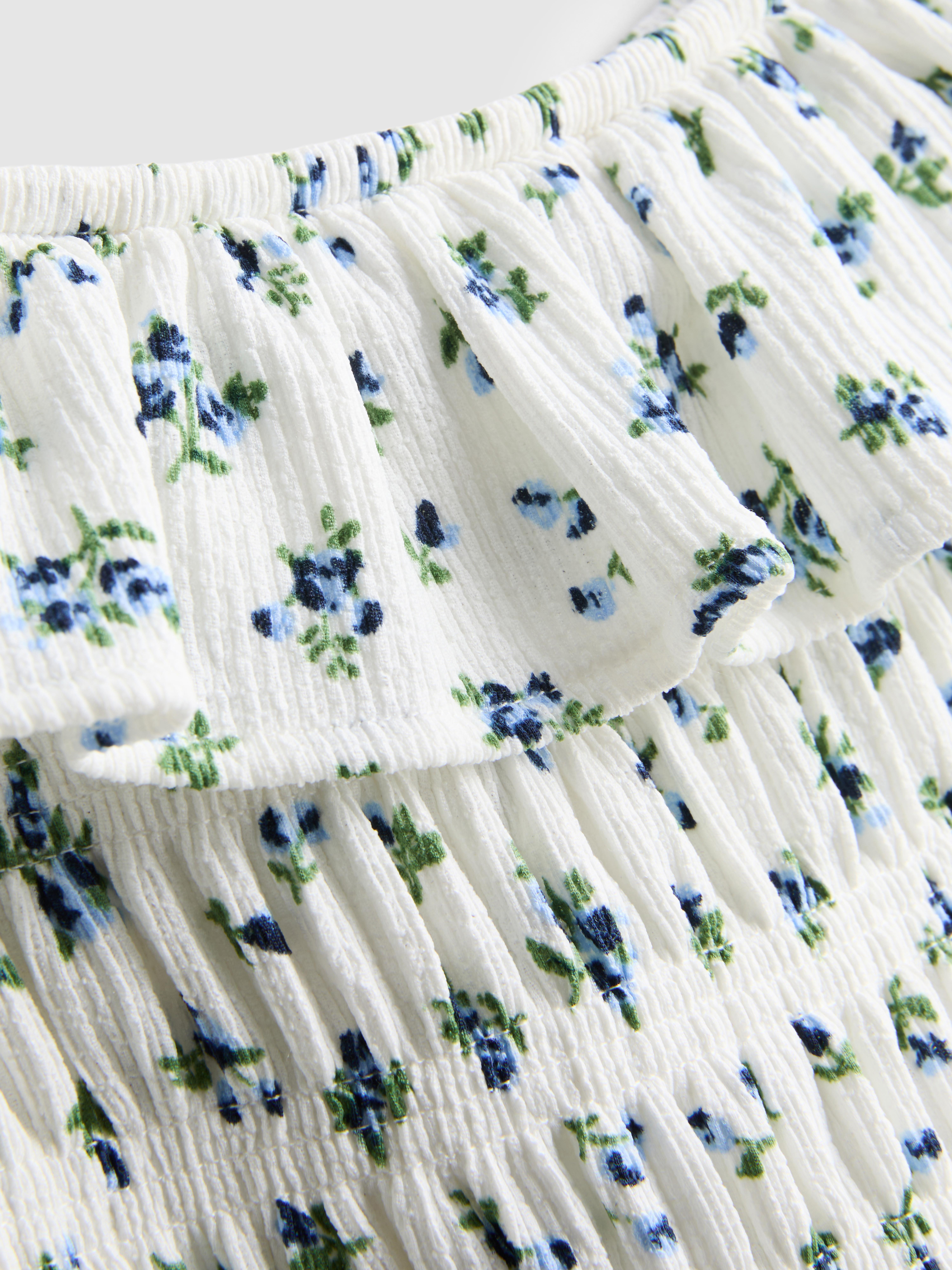 7-15yrs | Floral Ruffle Smock Dress