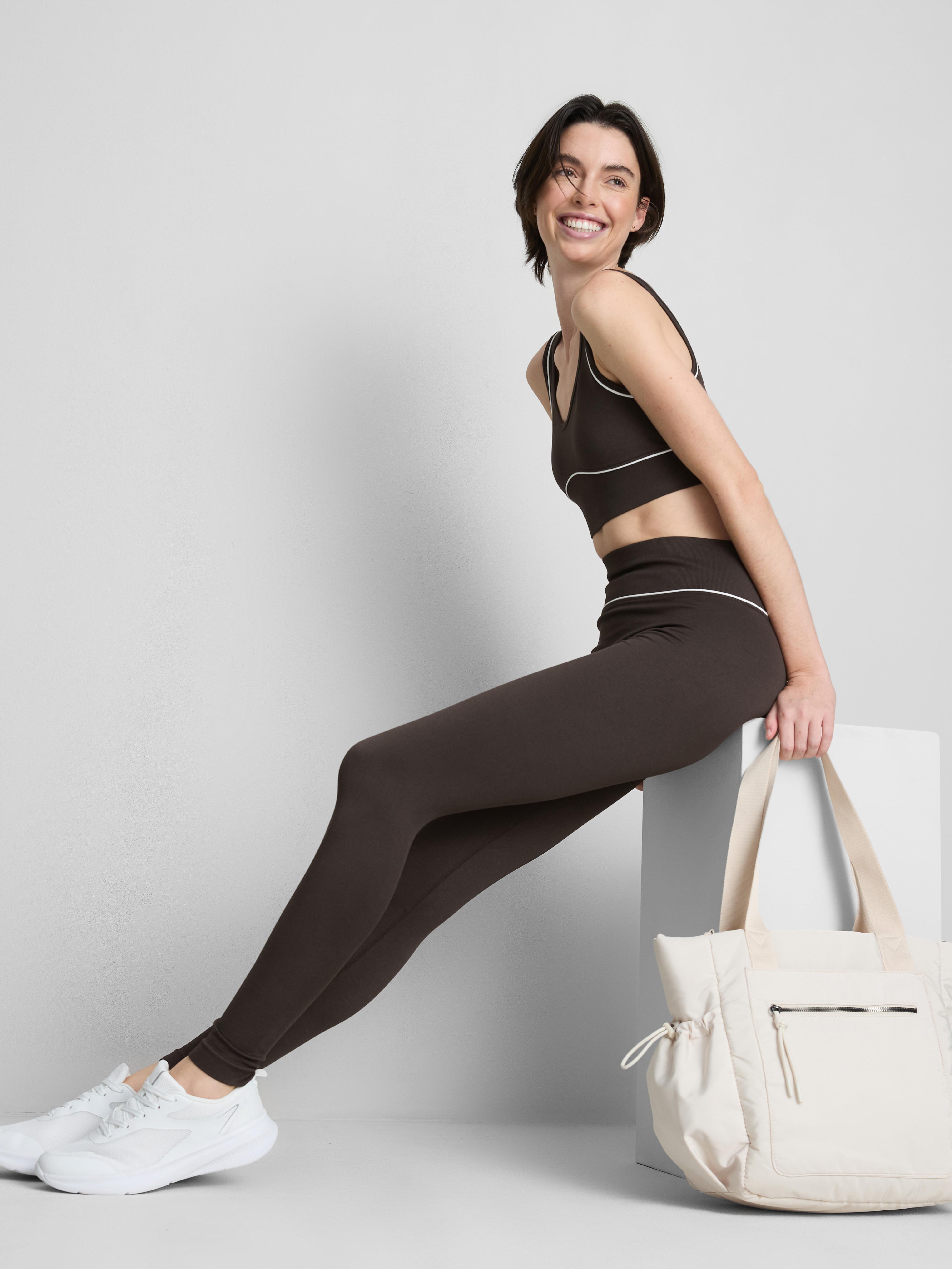 Legging de sport sans coutures à passepoil