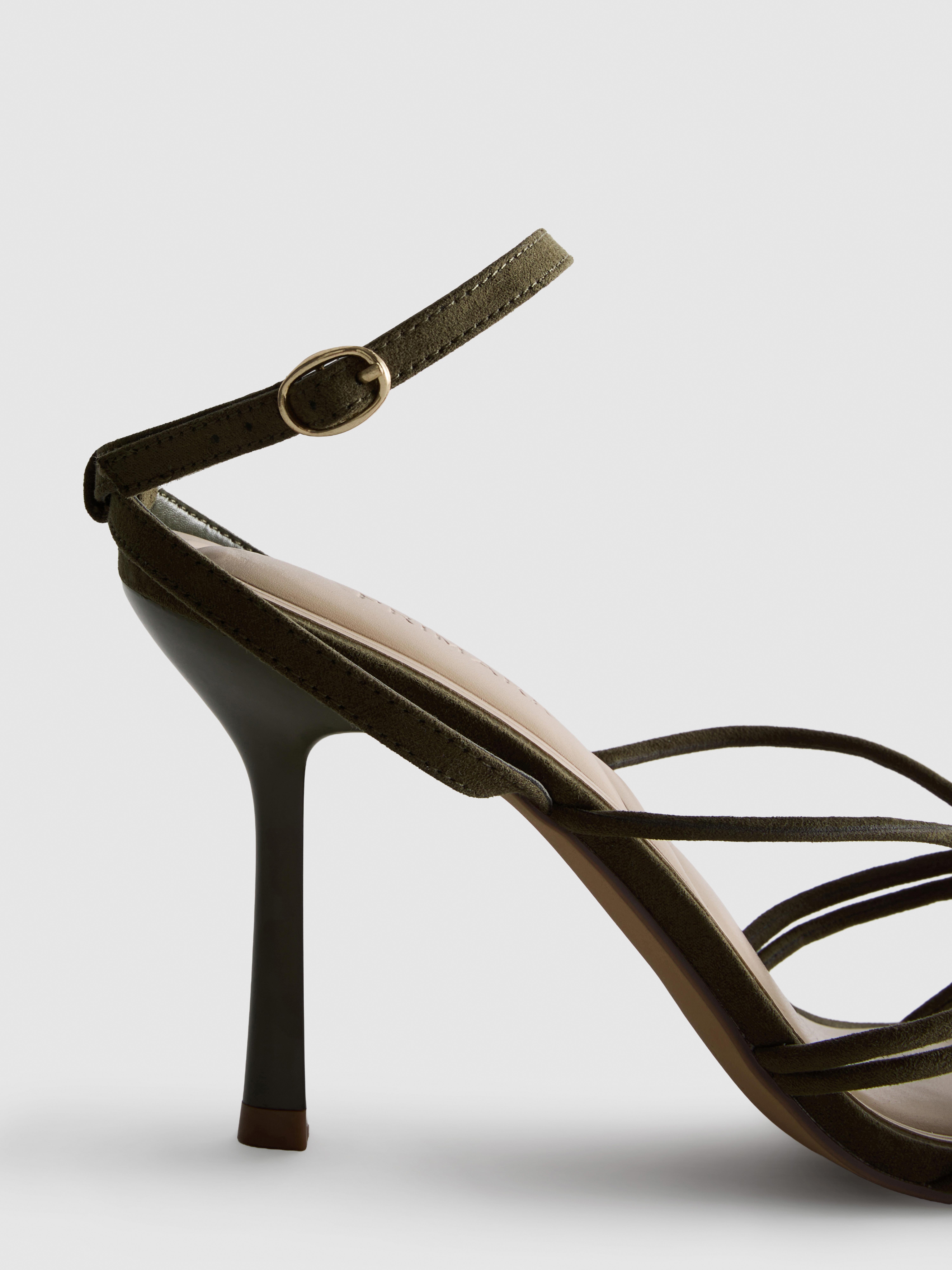 Knot-Detail Strappy Heeled Sandals