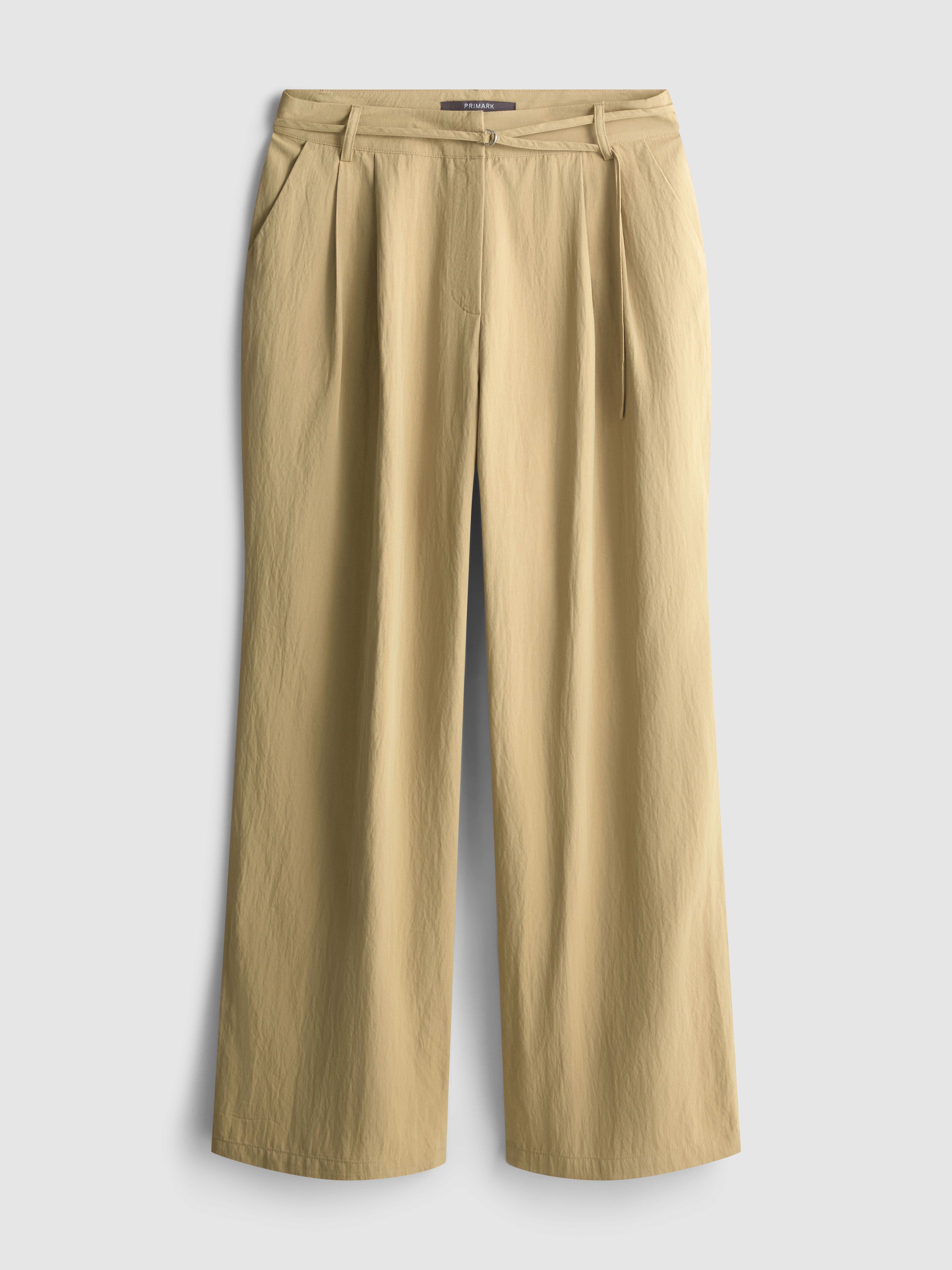 Belted Wide Leg Trousers