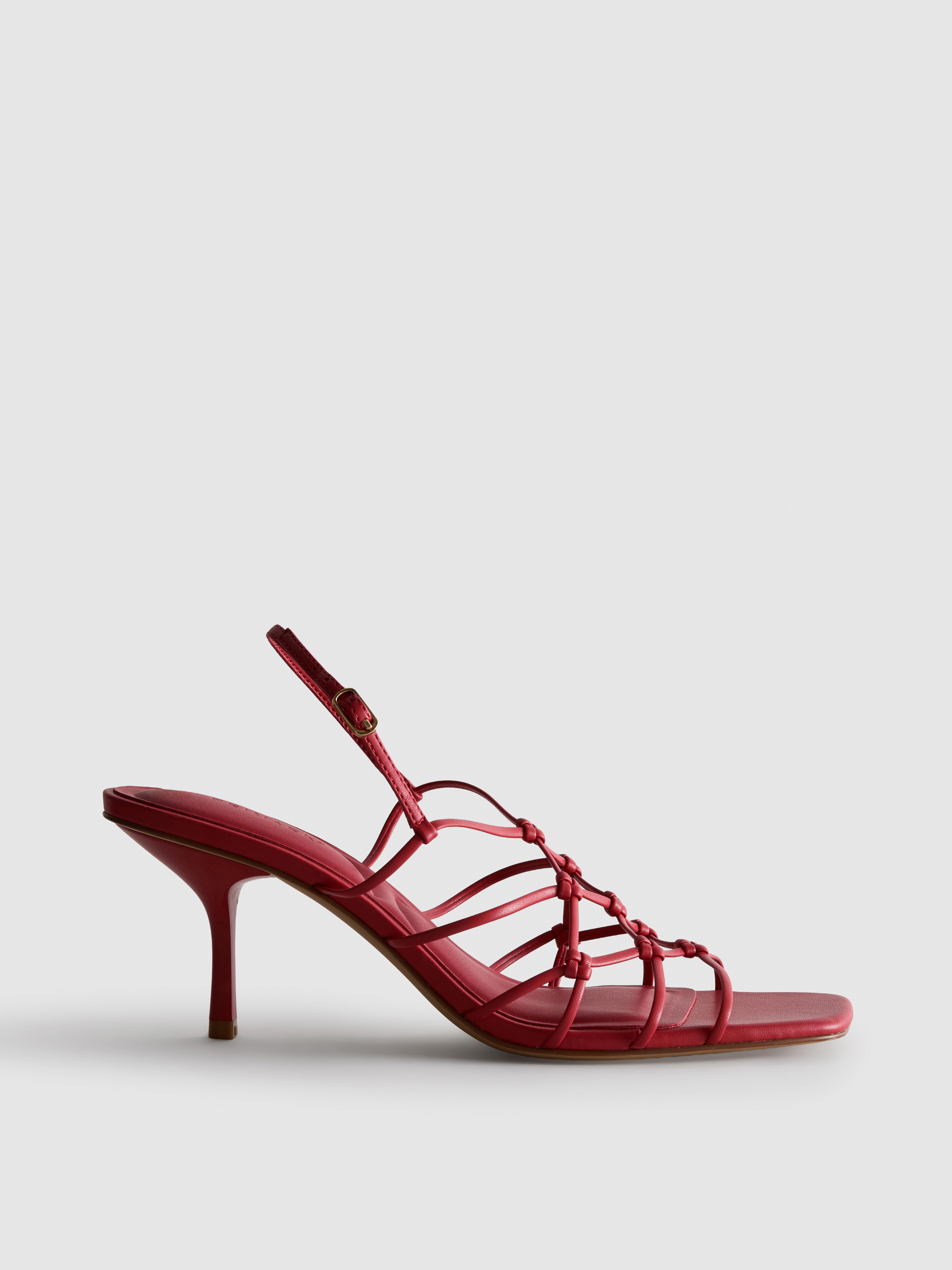 The Edit Braided Stiletto Heeled Sandals