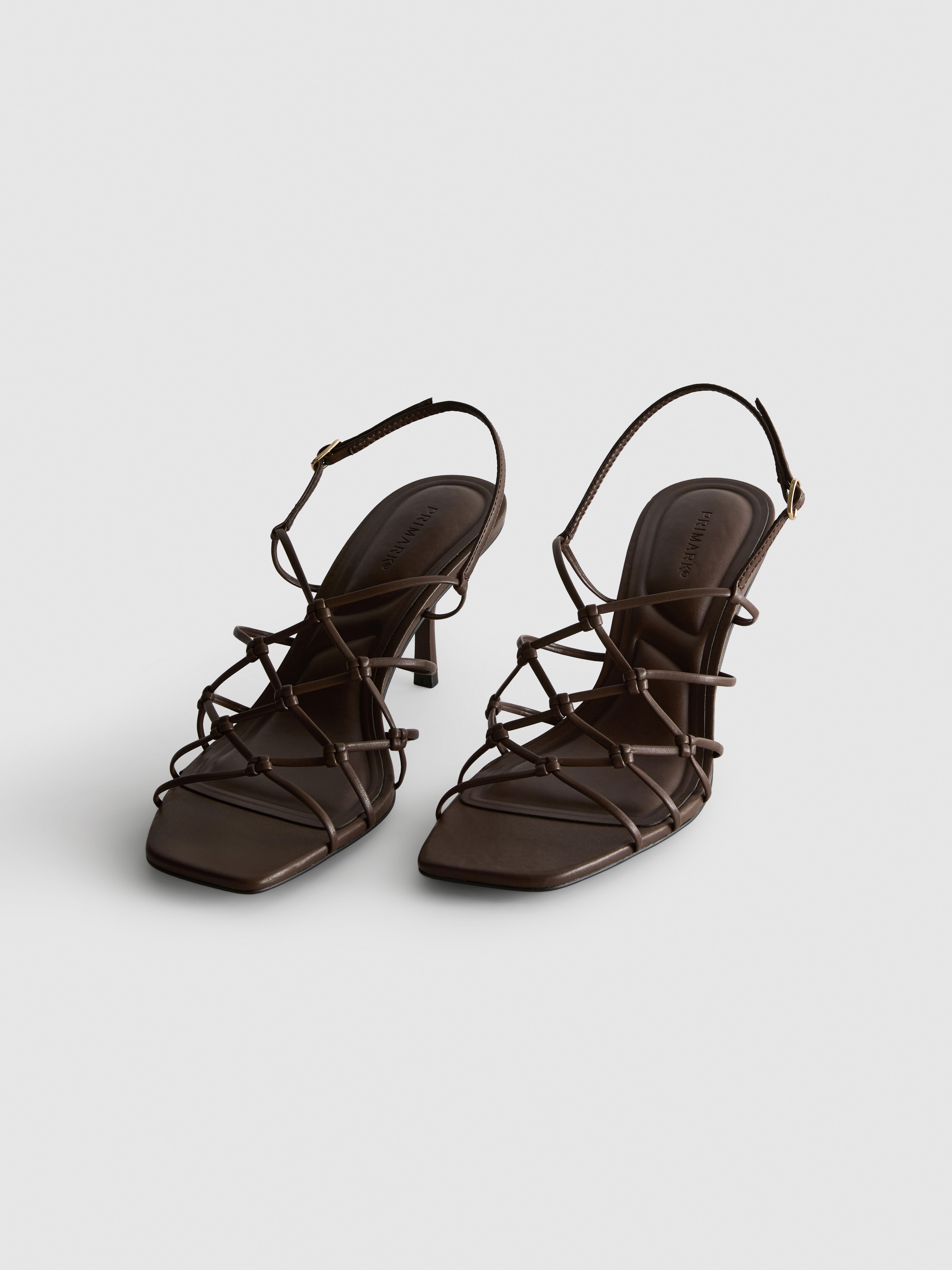 The Edit Braided Stiletto Heeled Sandals