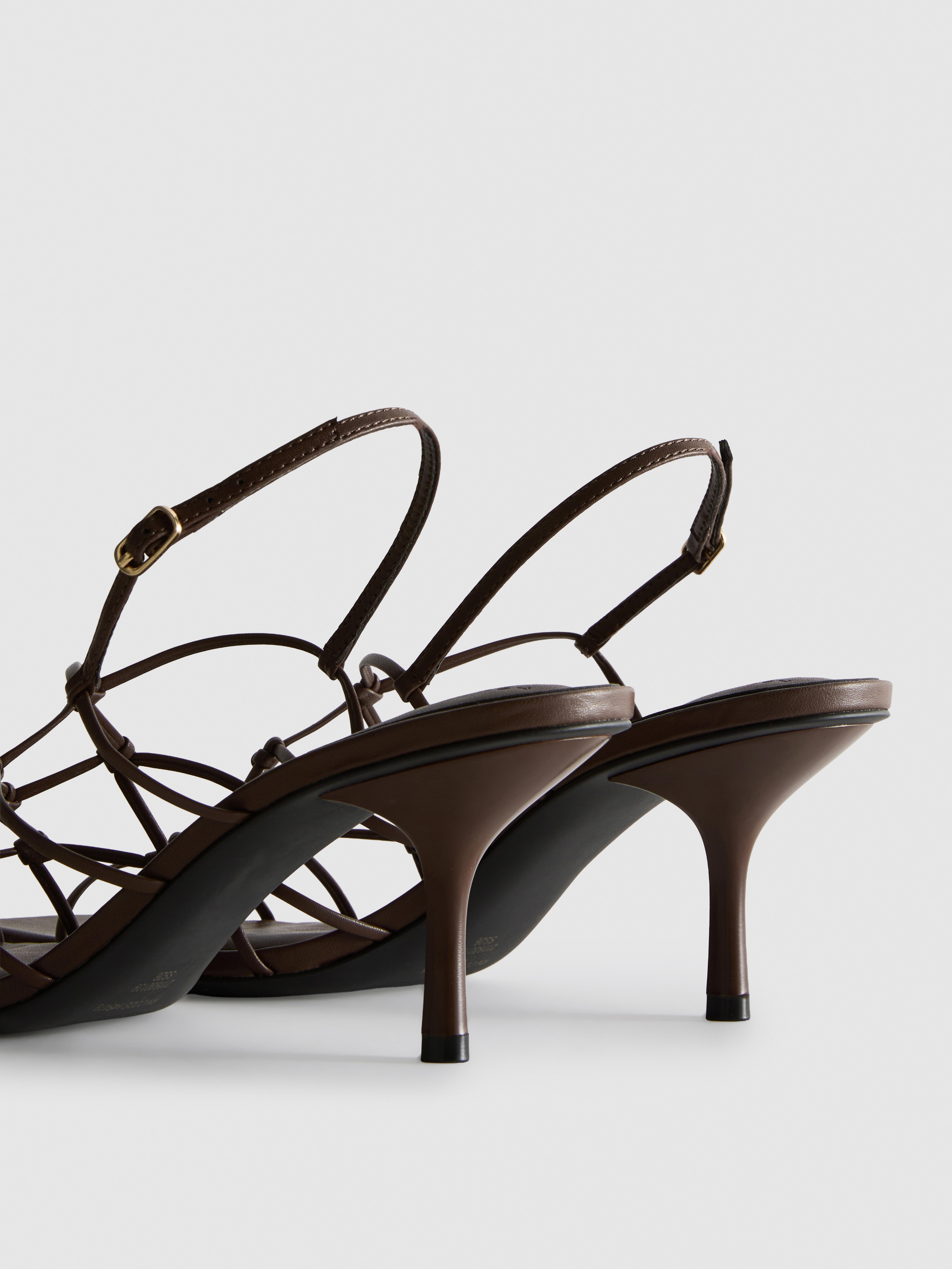 The Edit Braided Stiletto Heeled Sandals
