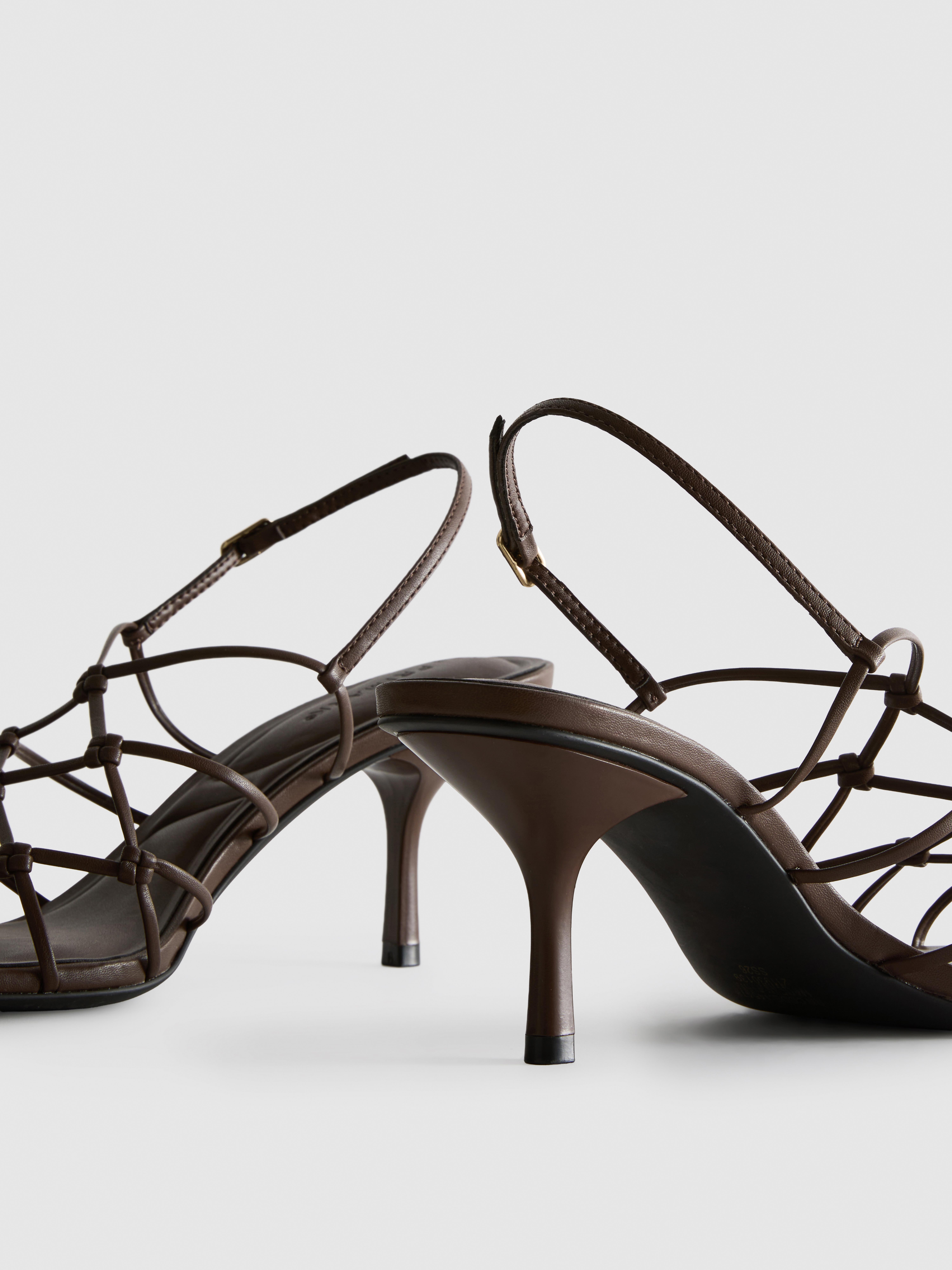 The Edit Braided Stiletto Heeled Sandals