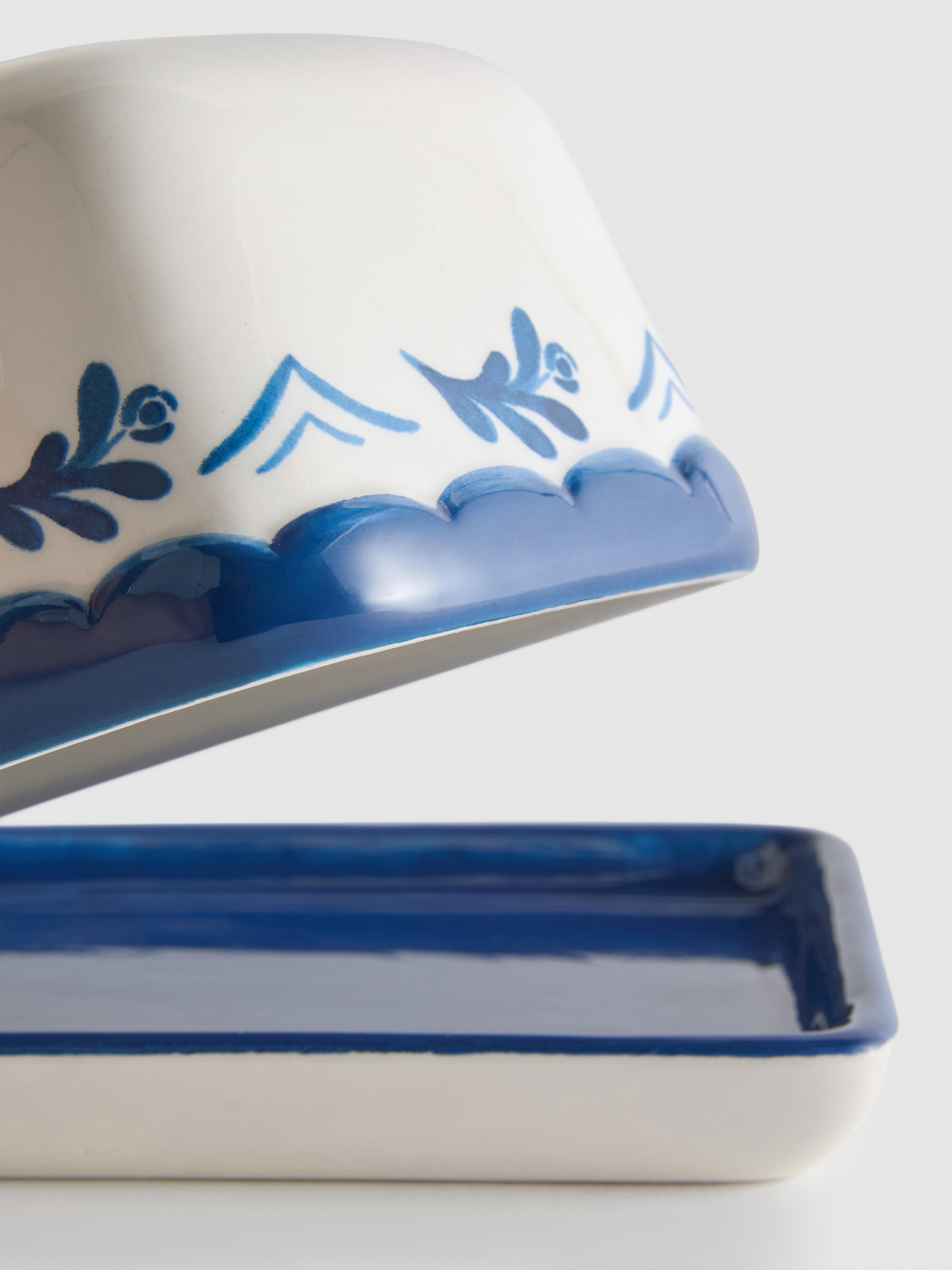 Mediterranean Floral Butter Dish