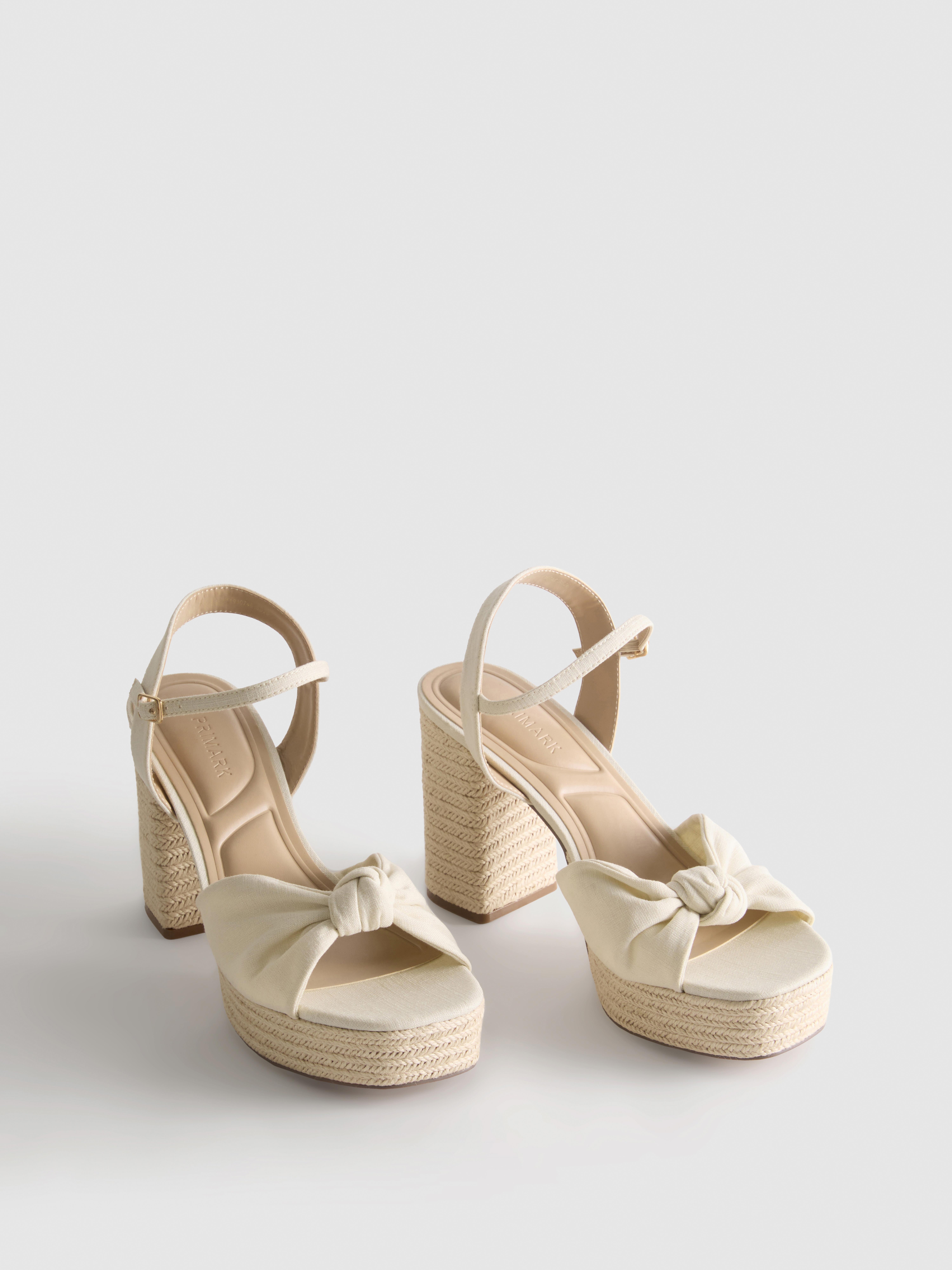 Knotted-Detail Platform Sandals