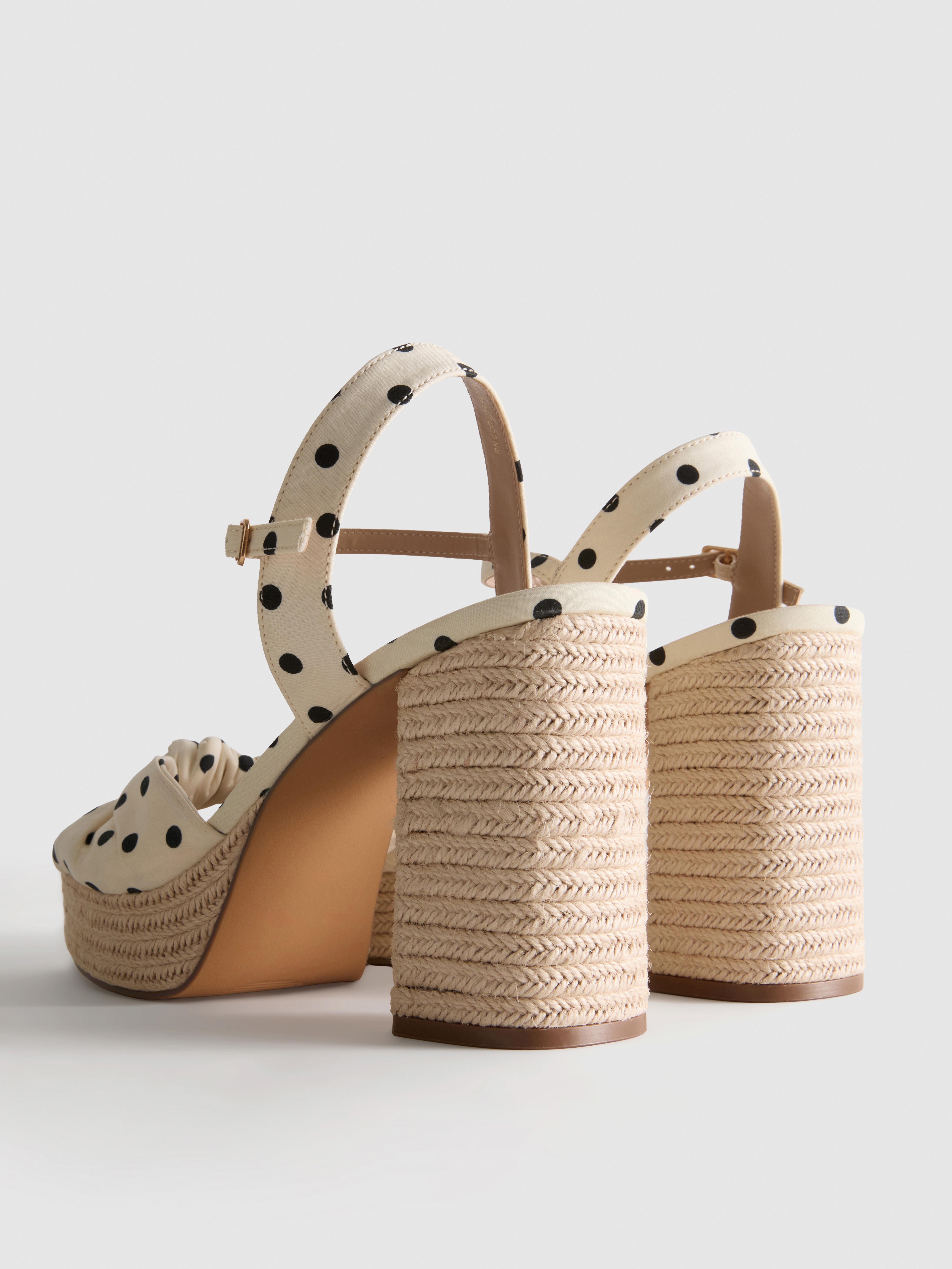 Knotted Detail Platform Sandals