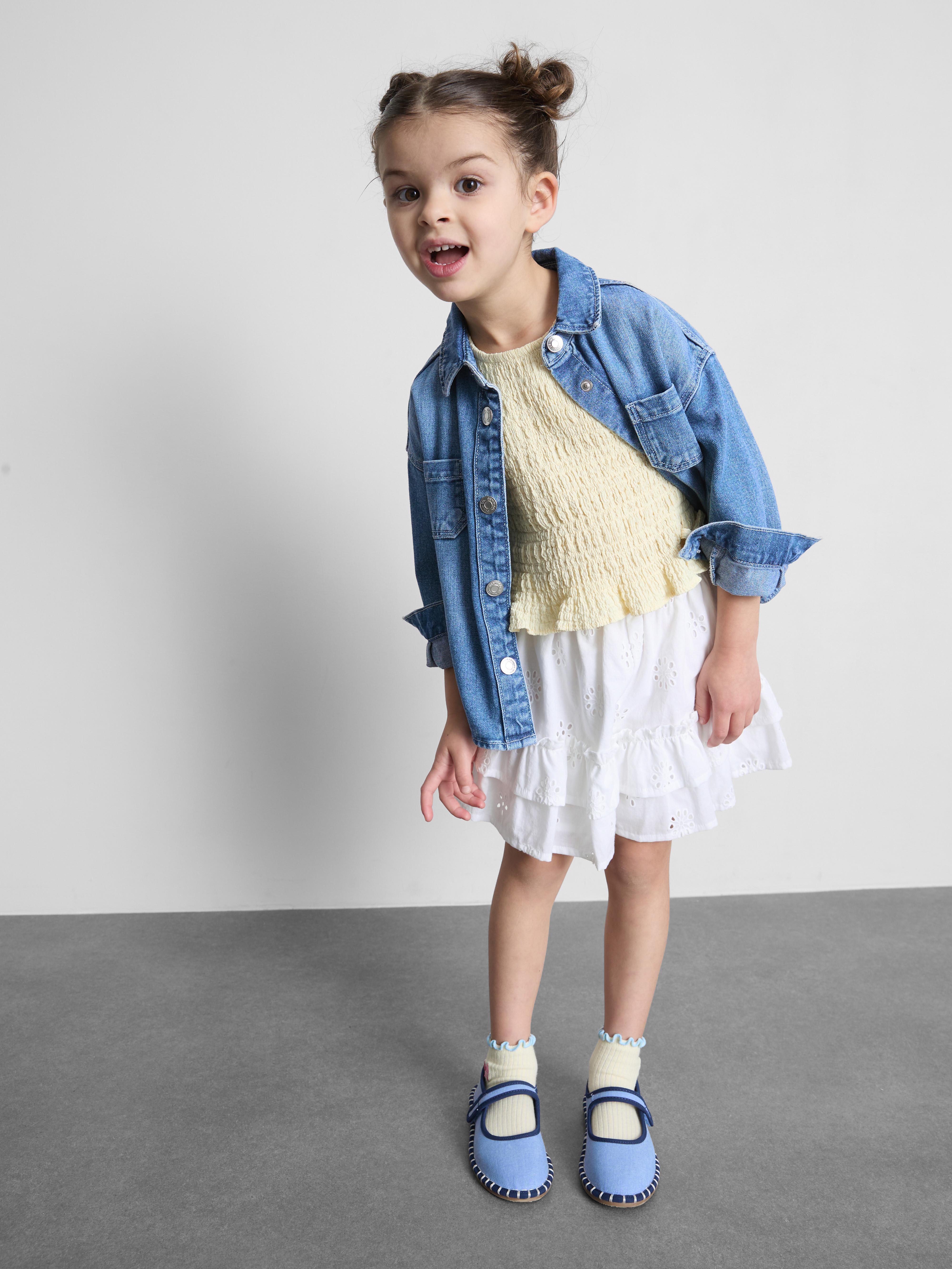 1.5-8yrs | Broderie Anglaise Tiered Shorts