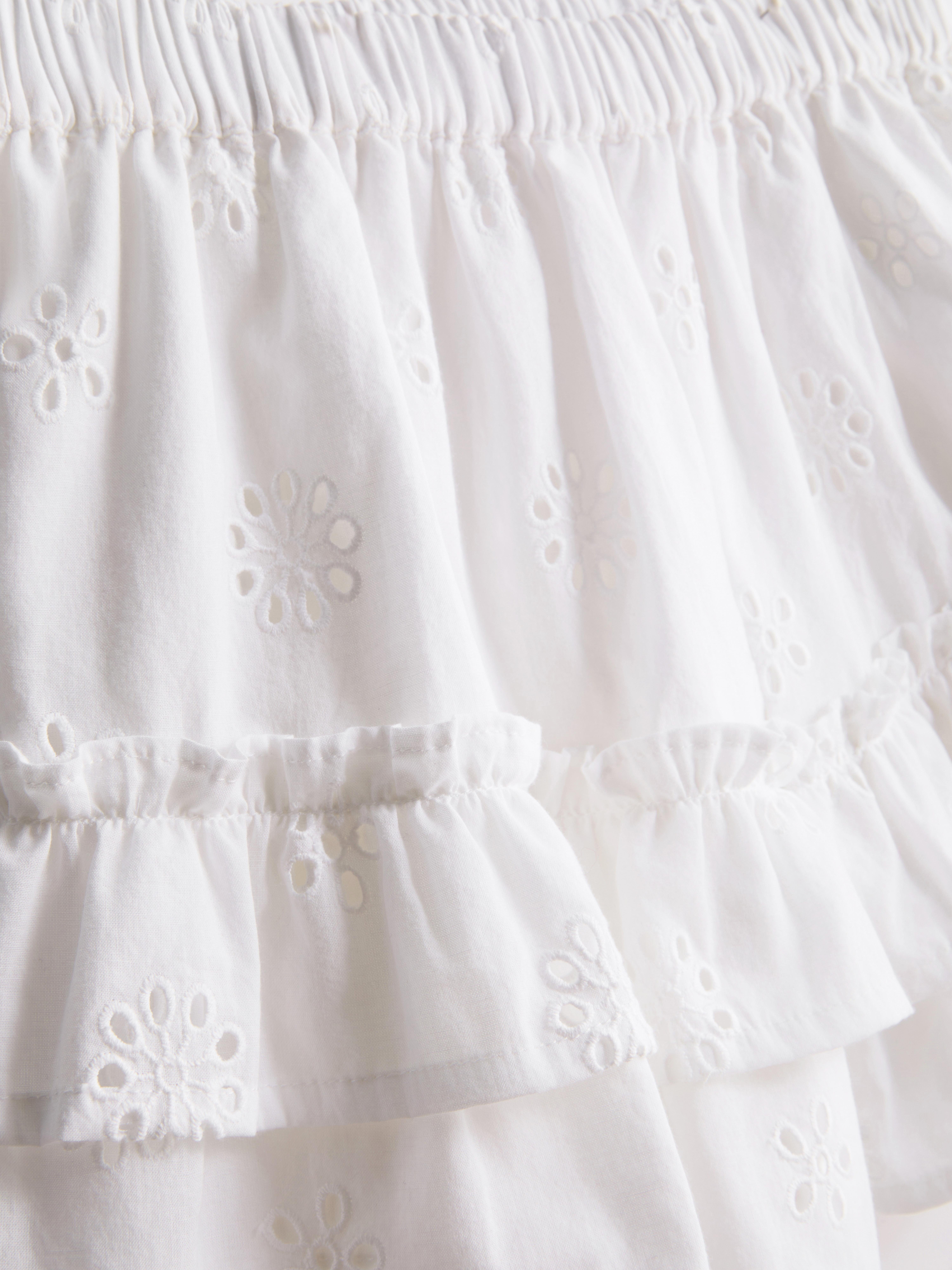 1.5-8yrs | Broderie Anglaise Tiered Shorts