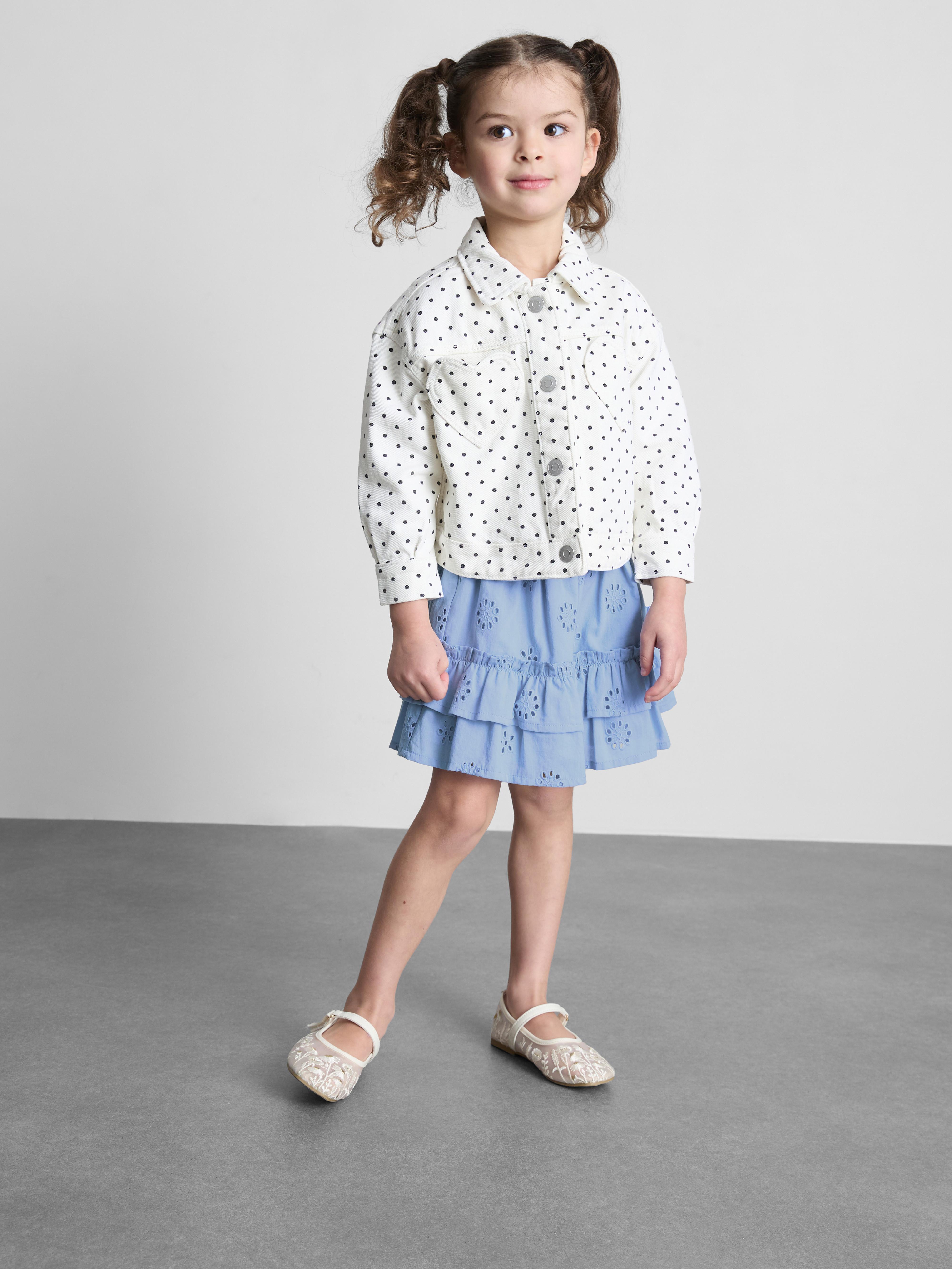1.5-8yrs | Broderie Anglaise Tiered Shorts