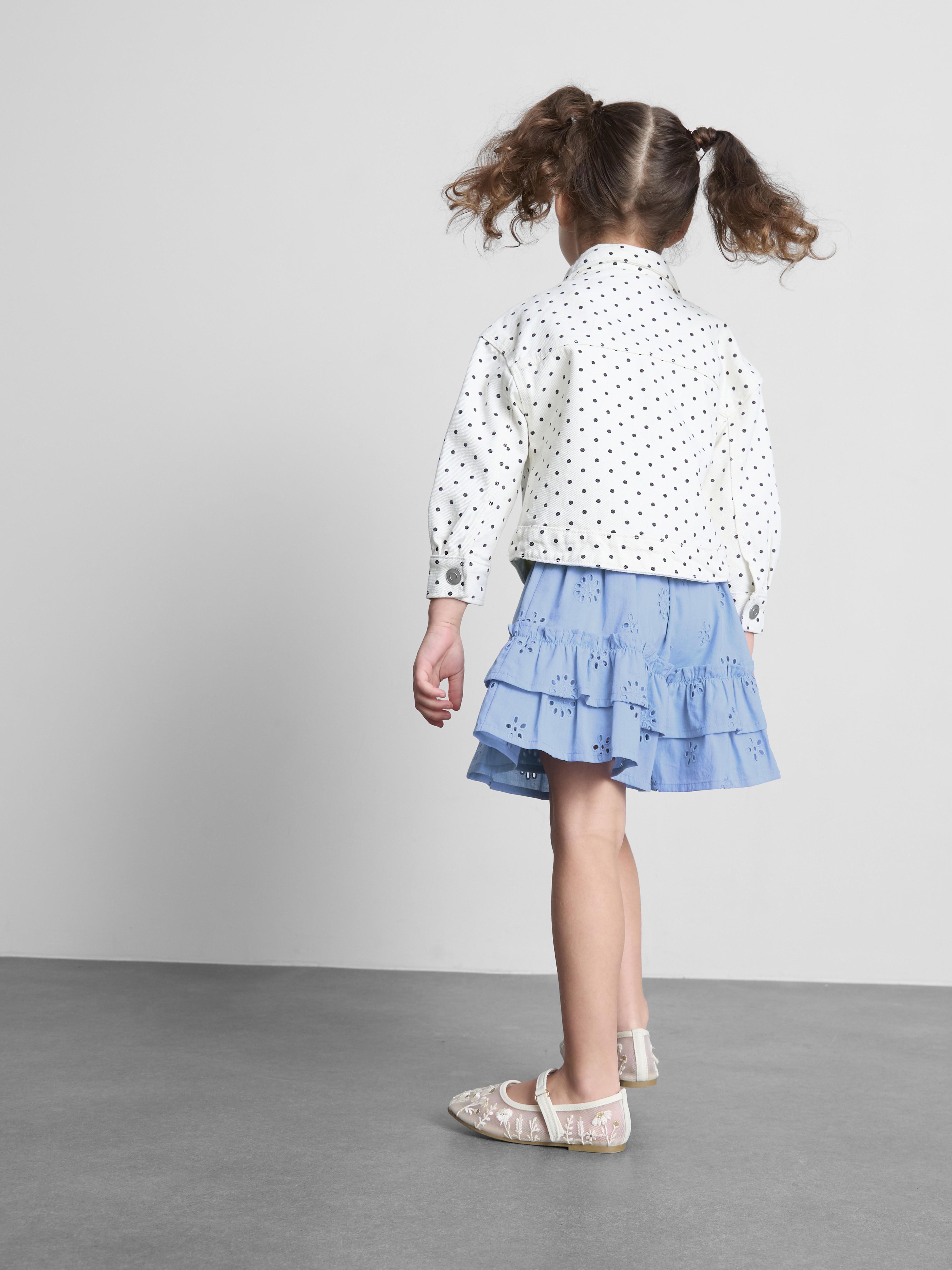 1.5-8yrs | Broderie Anglaise Tiered Shorts