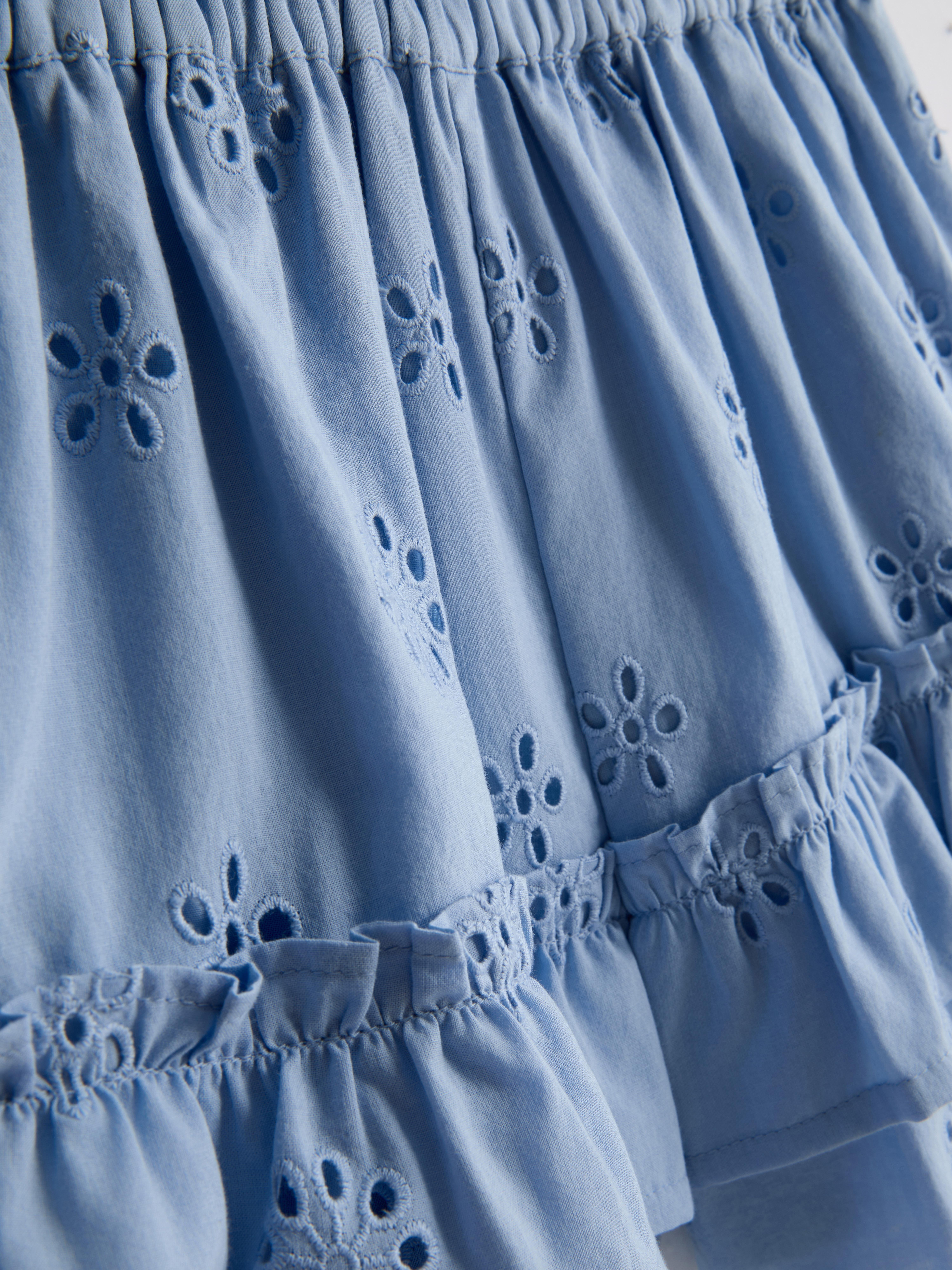 1.5-8yrs | Broderie Anglaise Tiered Shorts