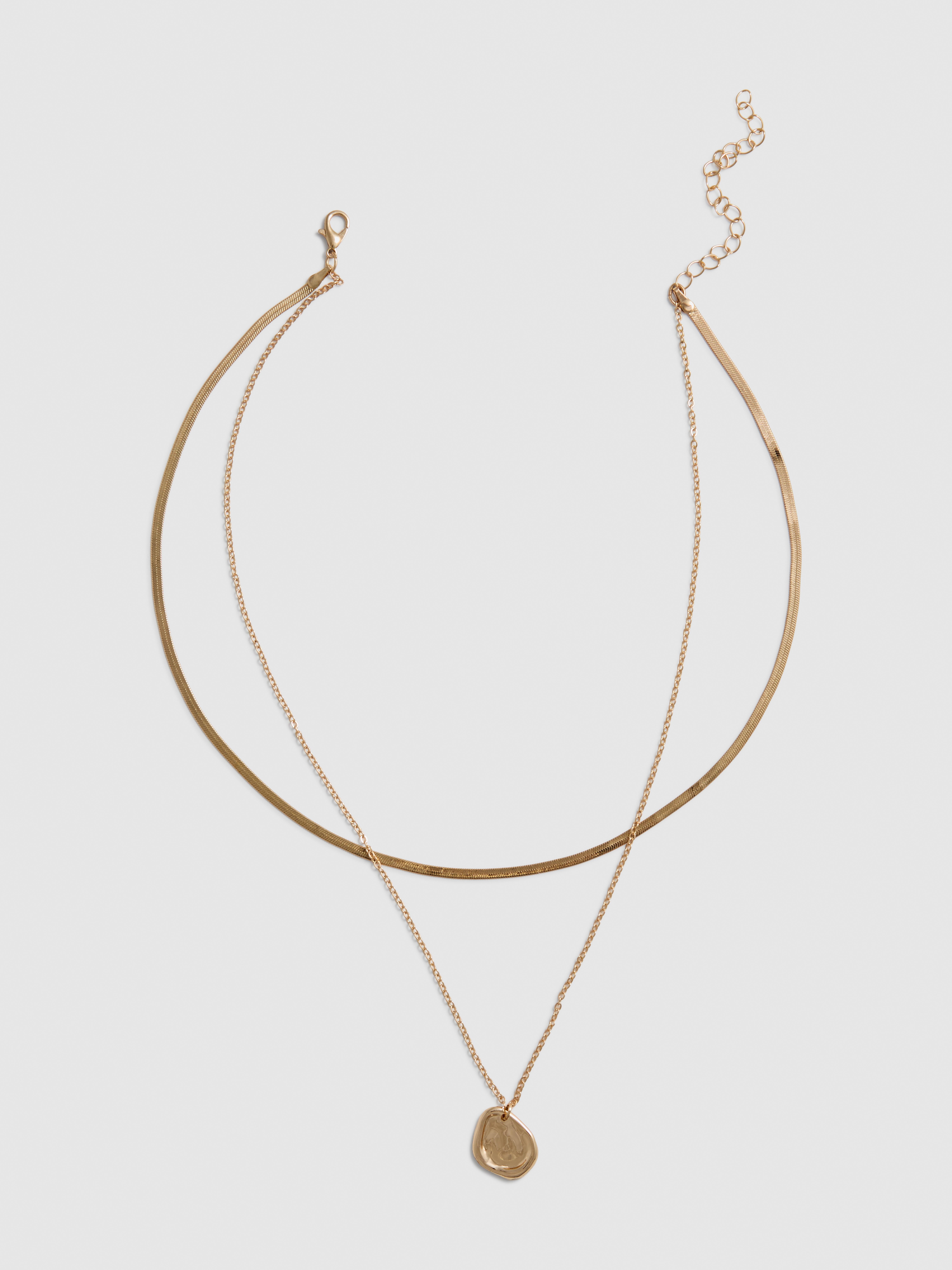 Molten Metal Layered Necklace
