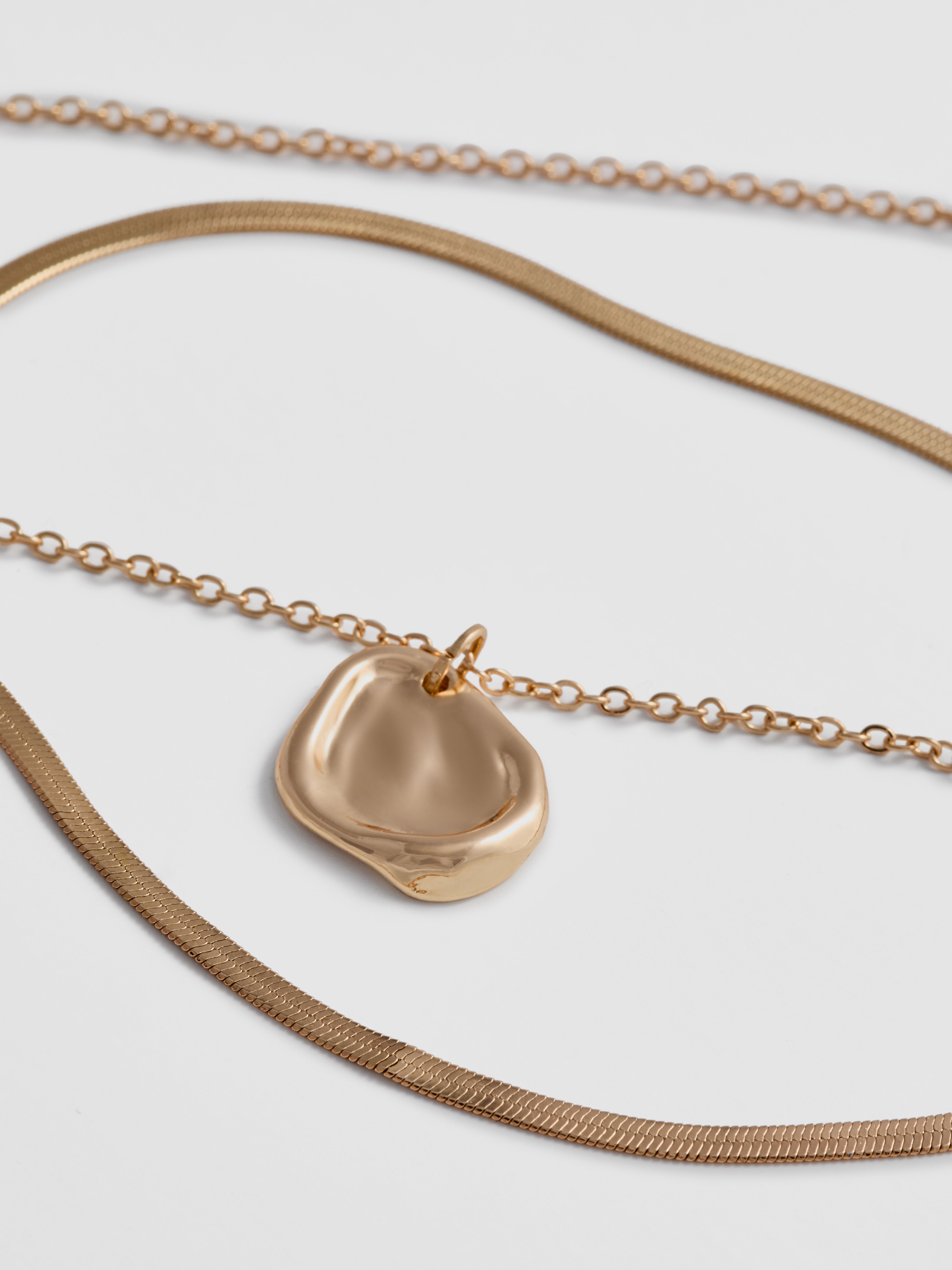 Molten Metal Layered Necklace