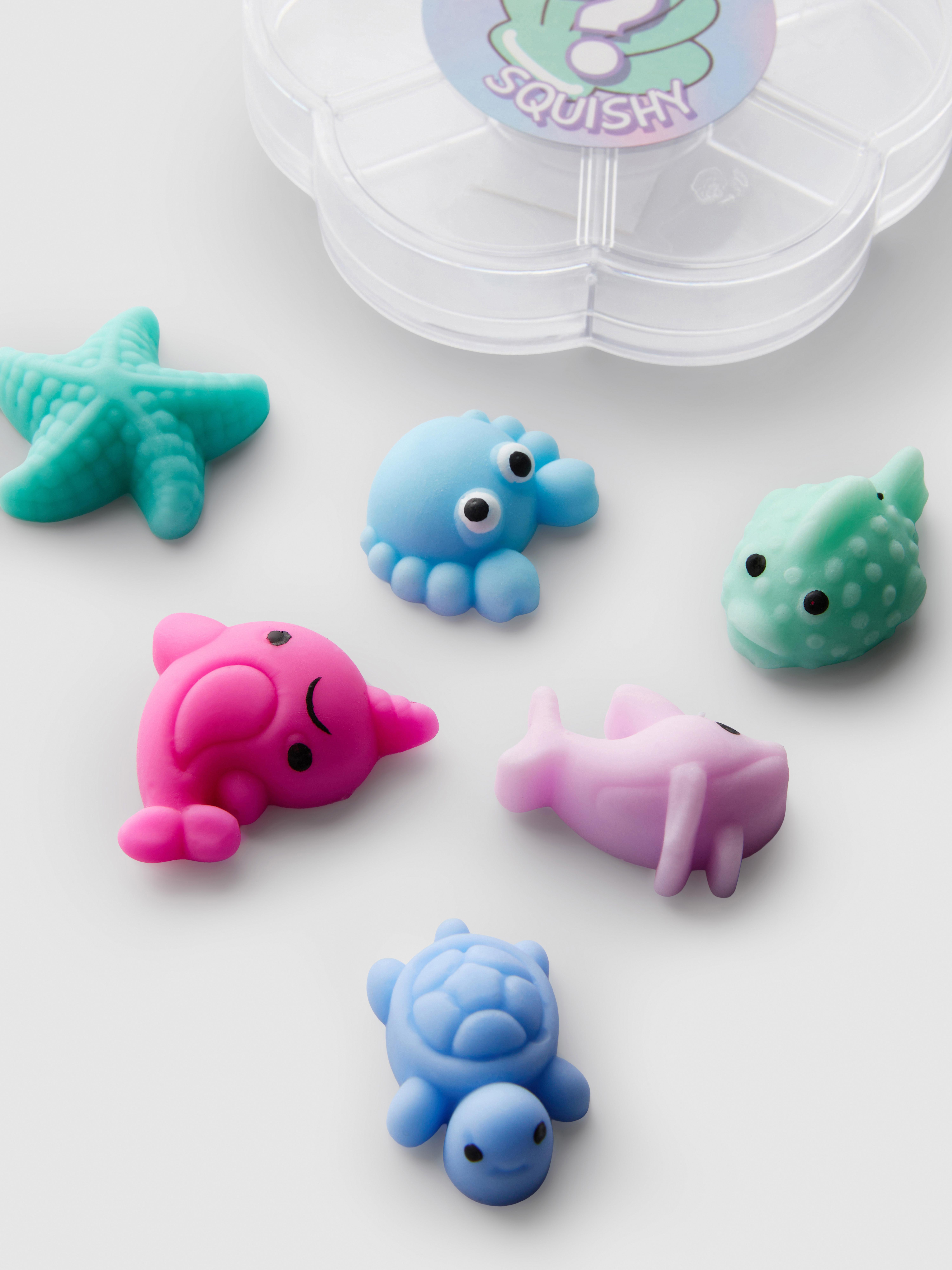 Confezione da 7 giochi squishy creature dell'oceano