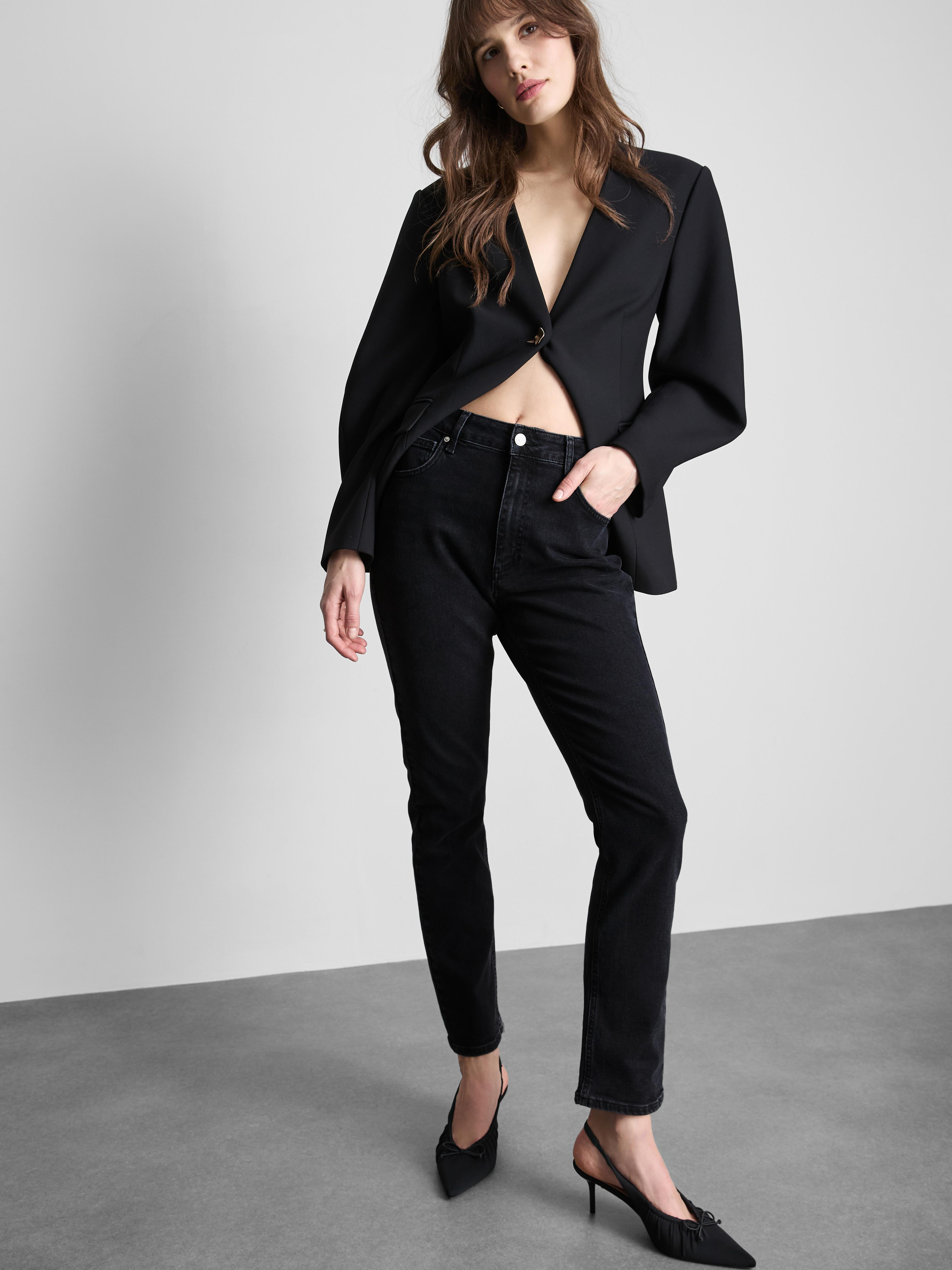 Cigarettafazonú pamutfarmer nadrág