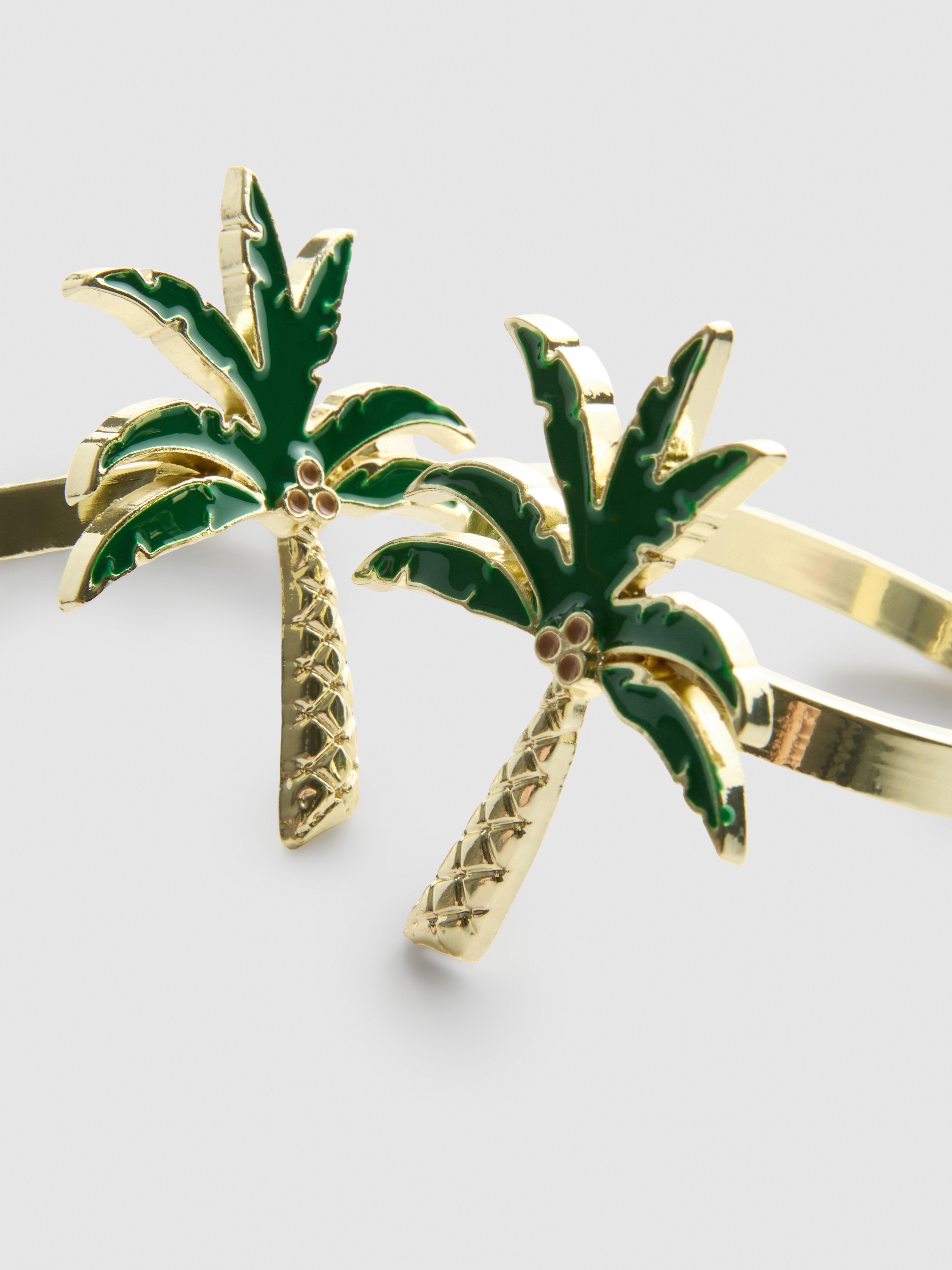 2pk Palm Tree Napkin Rings