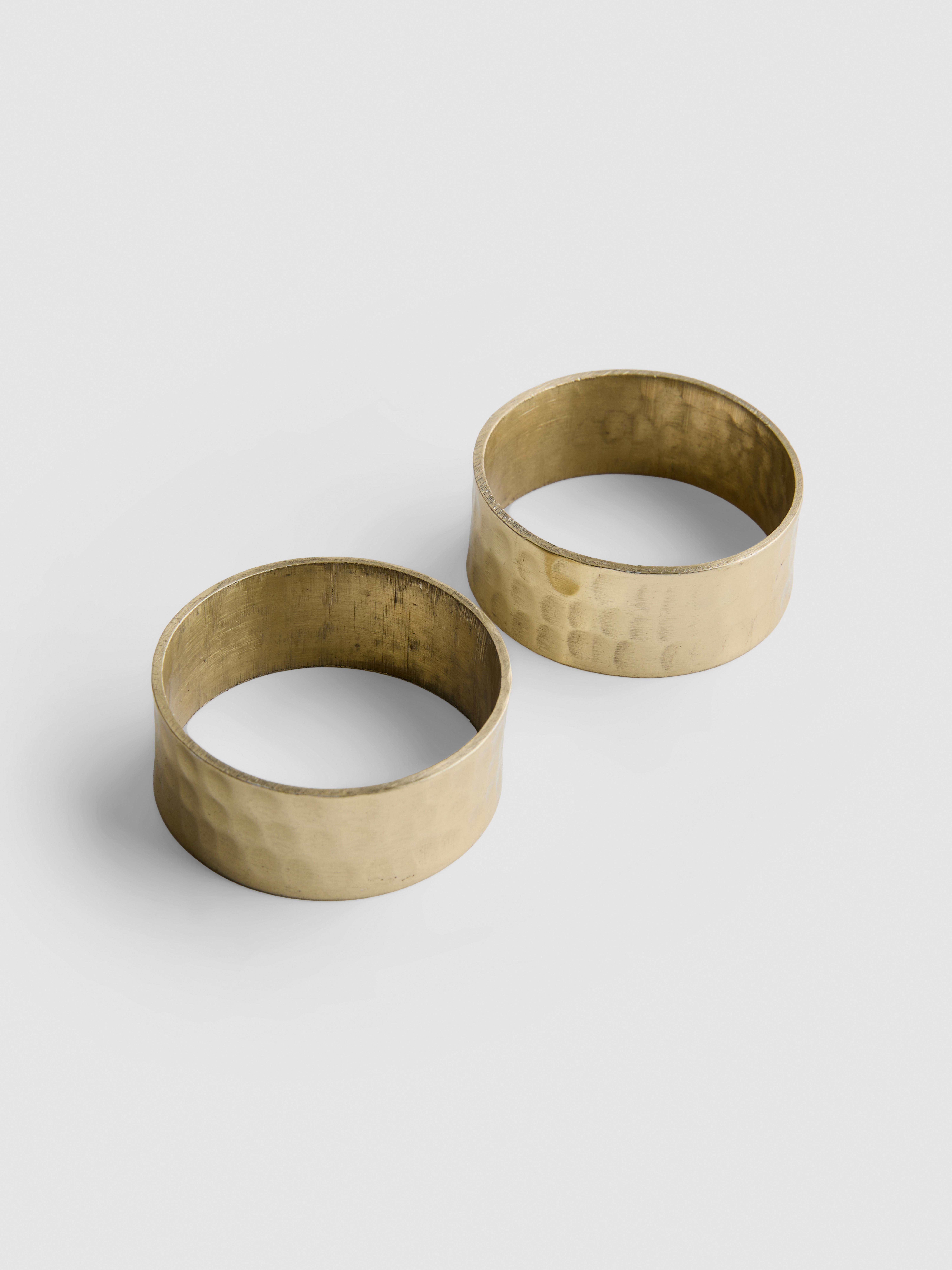 Lot de 2 ronds de serviette martelés