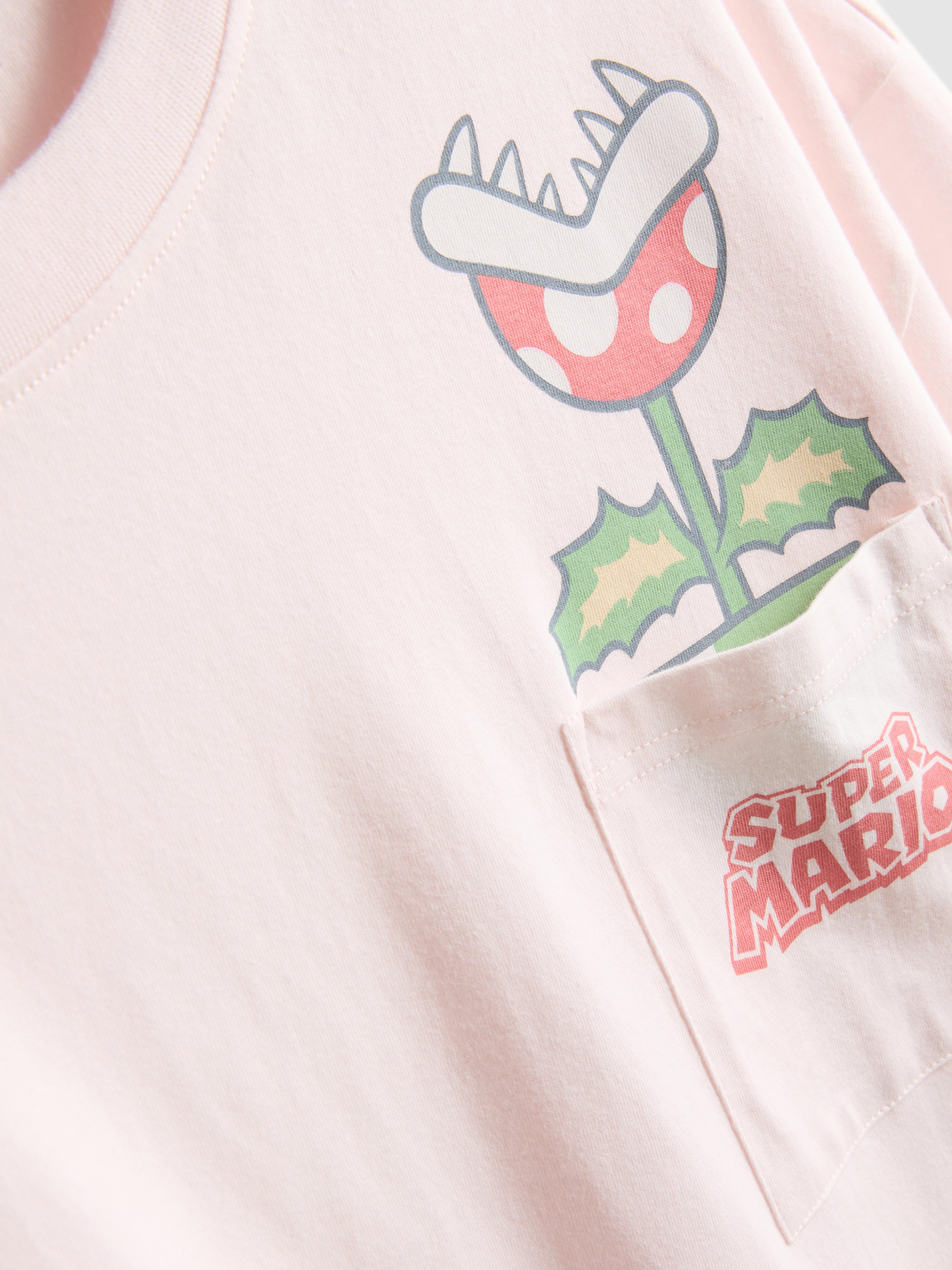 Camicia da notte oversize in cotone Super Mario