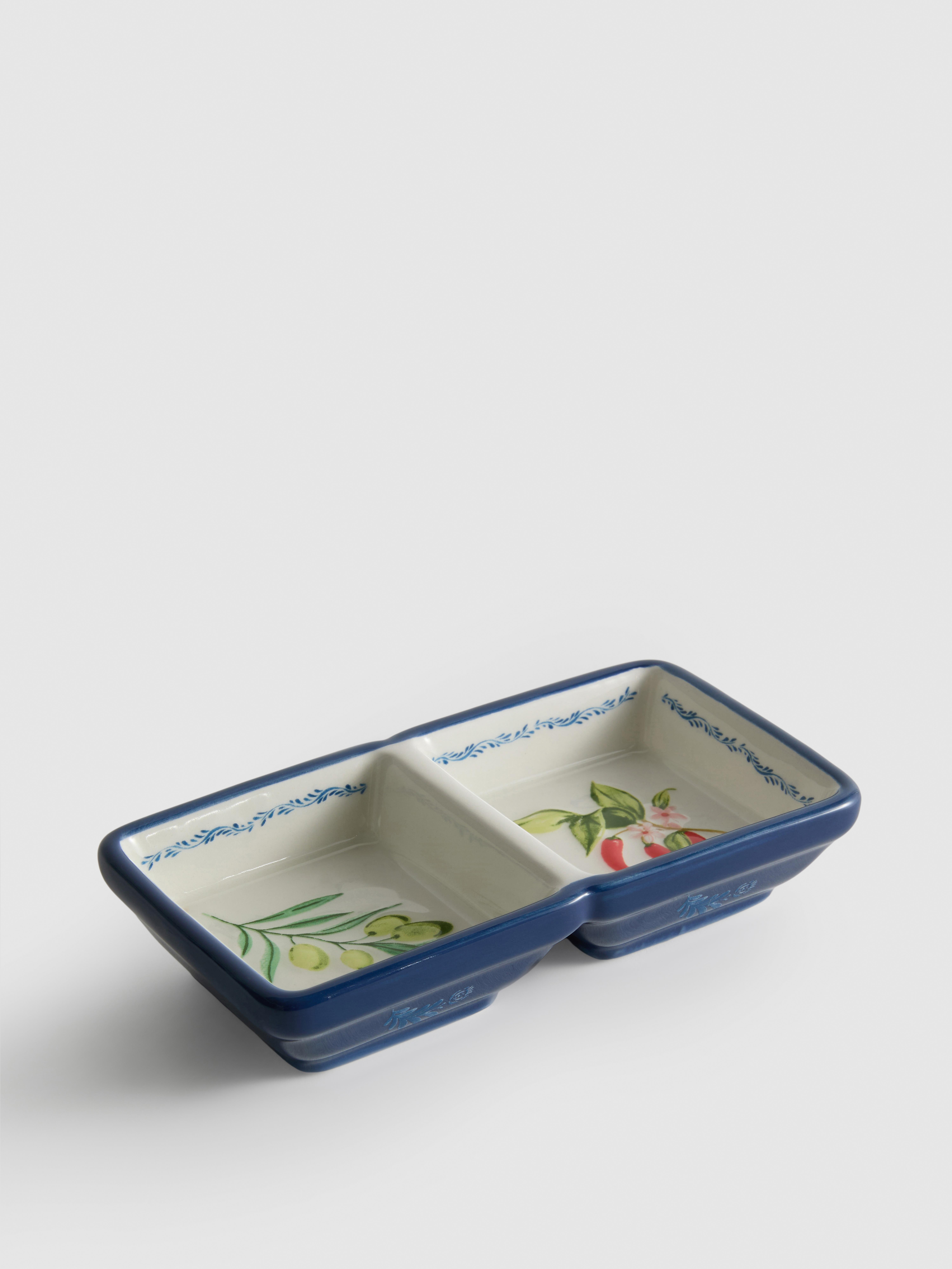 Dvojni skodelici za pomake v sredozemskem slogu