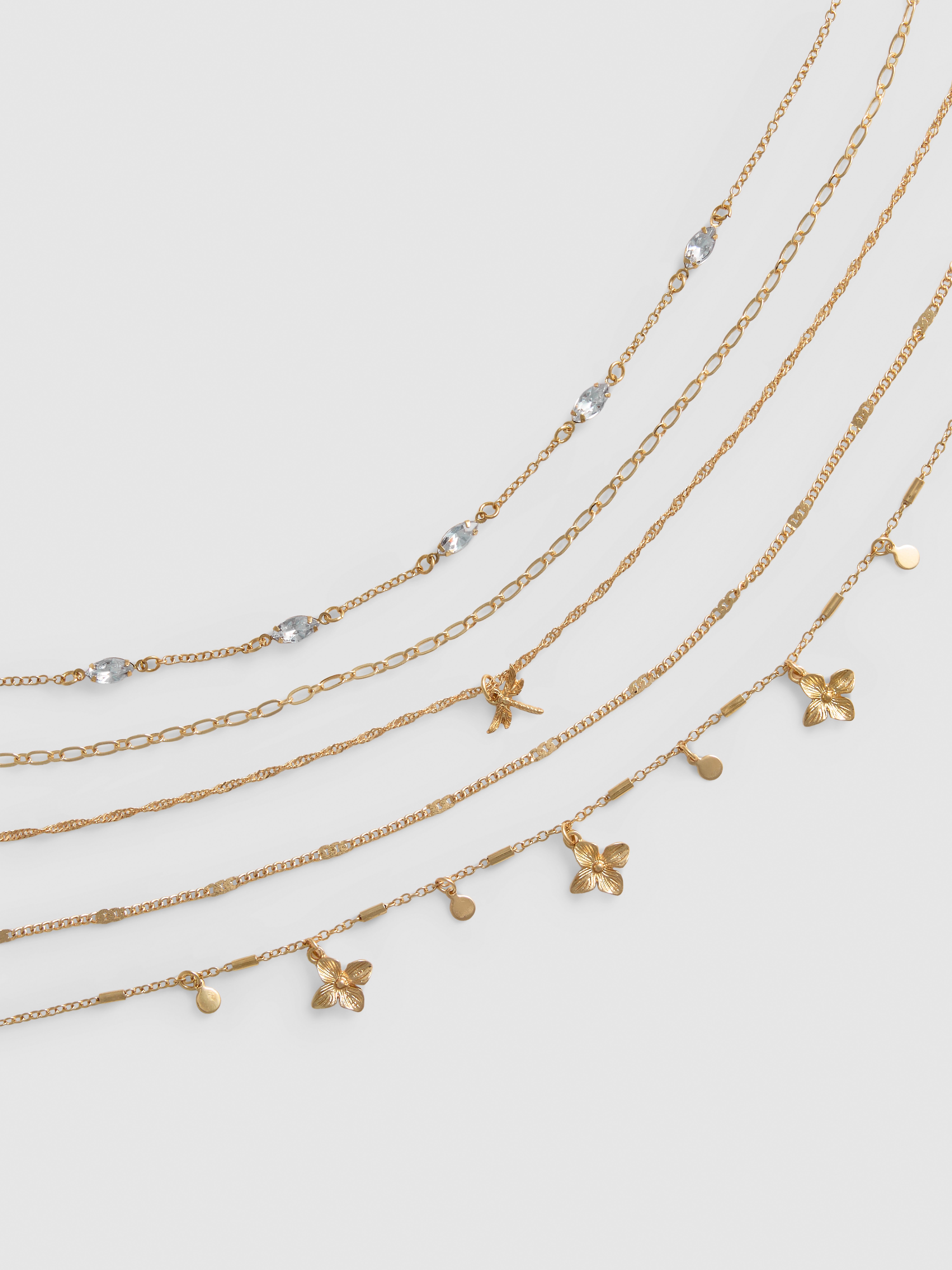 5pk Butterfly Necklace Set
