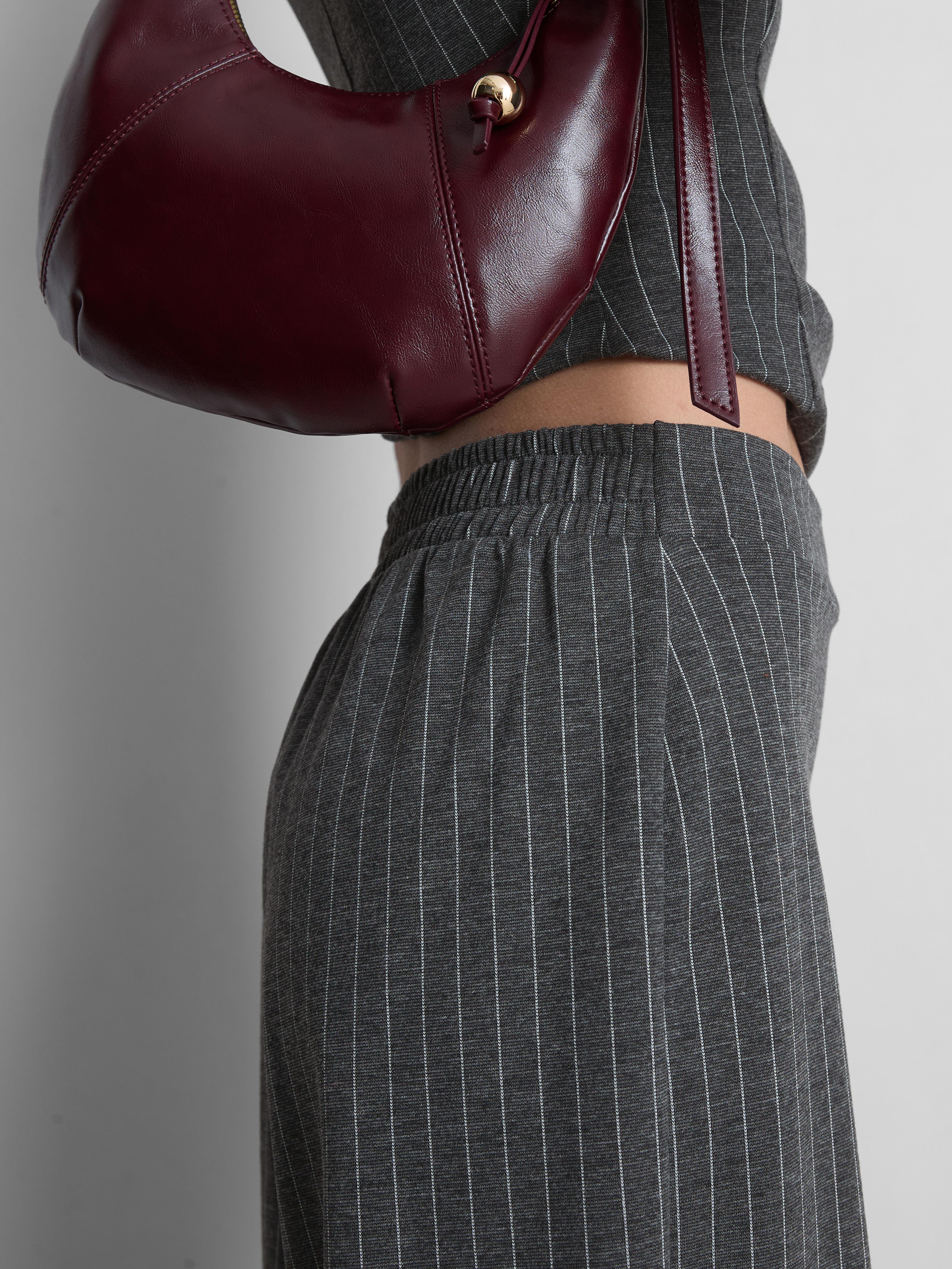 Wide Leg Pinstripe Pants