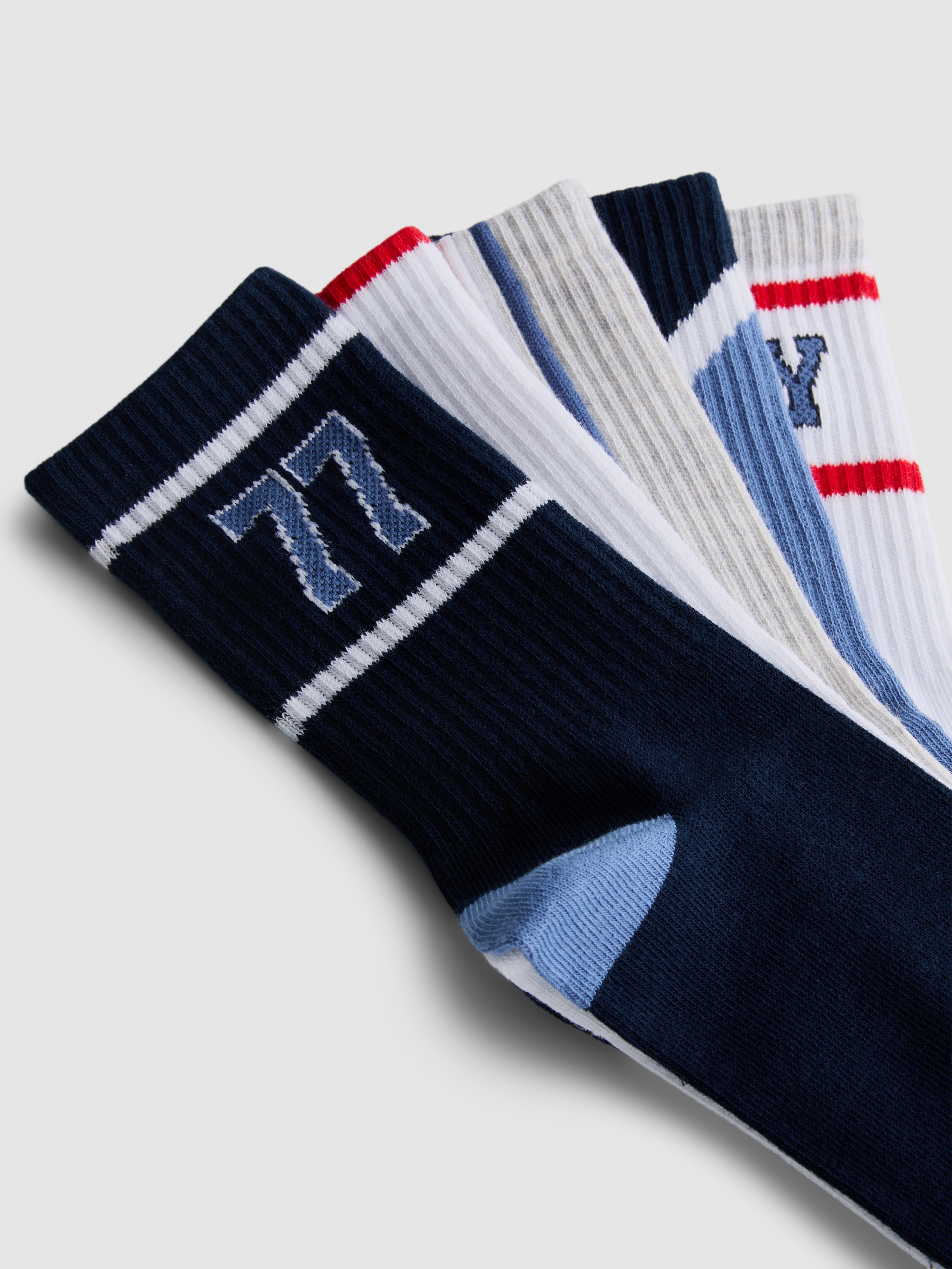 Pack 5 pares soquetes estilo universitário algodão