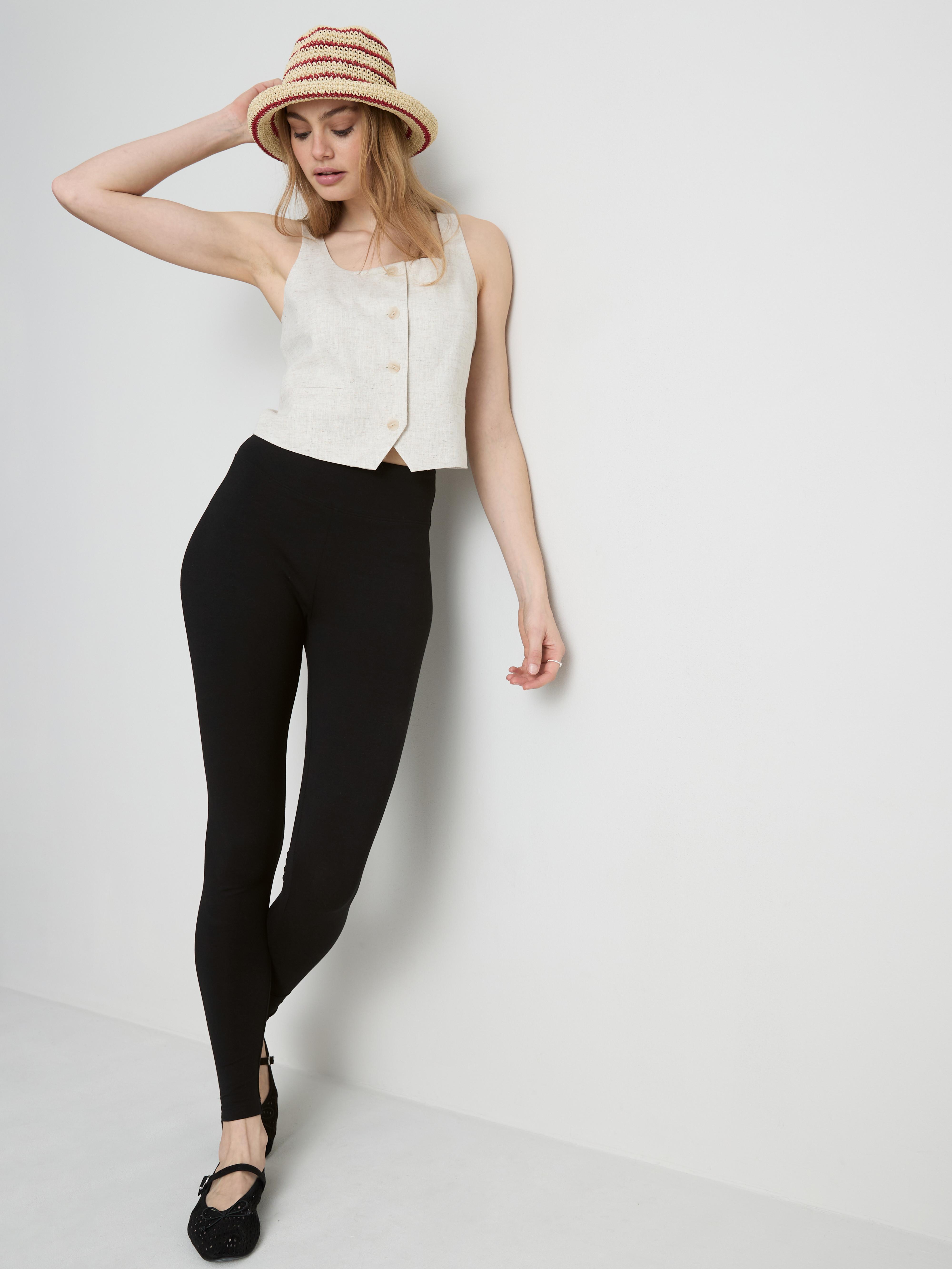 Legging en coton majoritaire à taille haute
