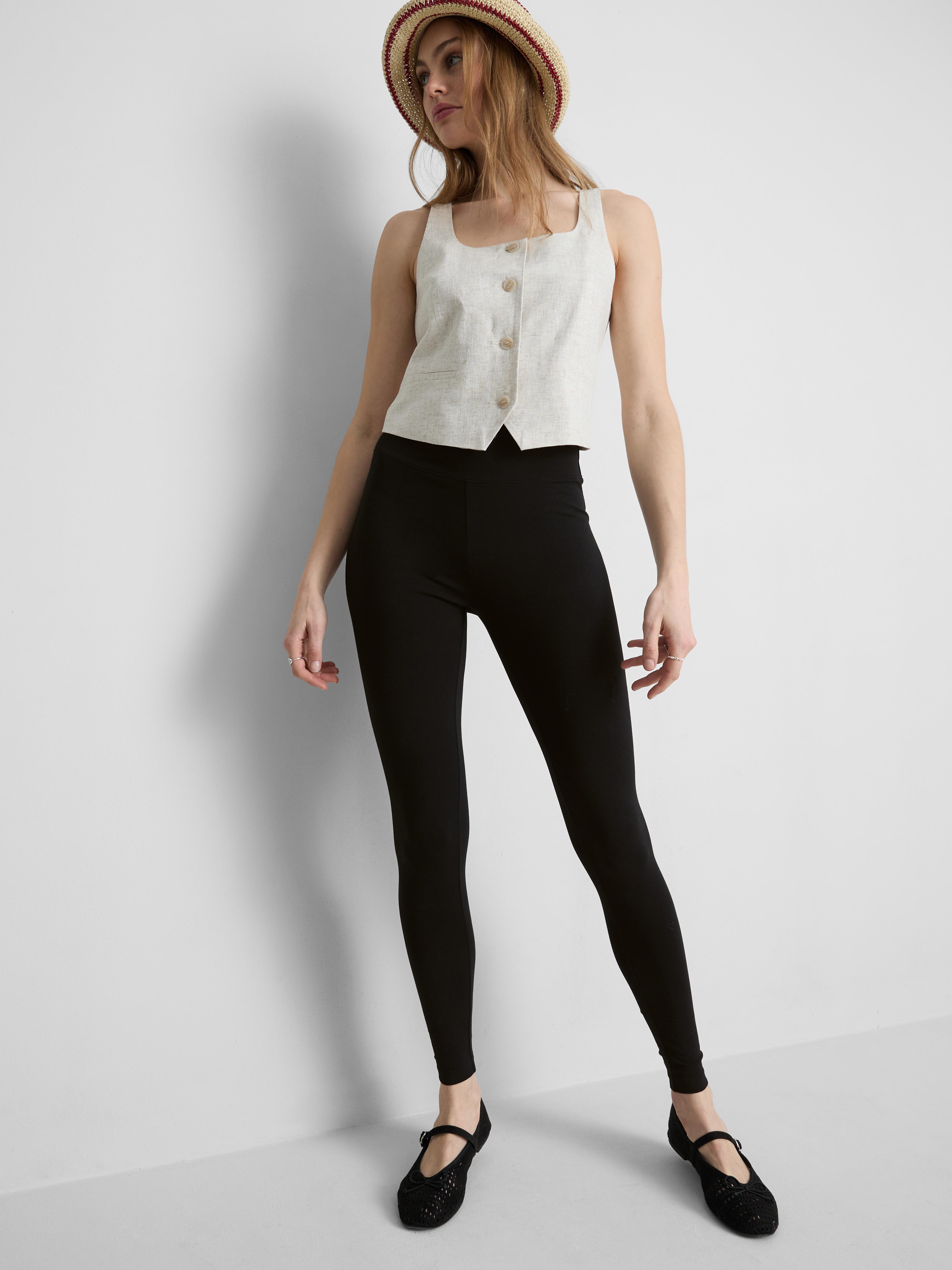 Legging en coton majoritaire à taille haute