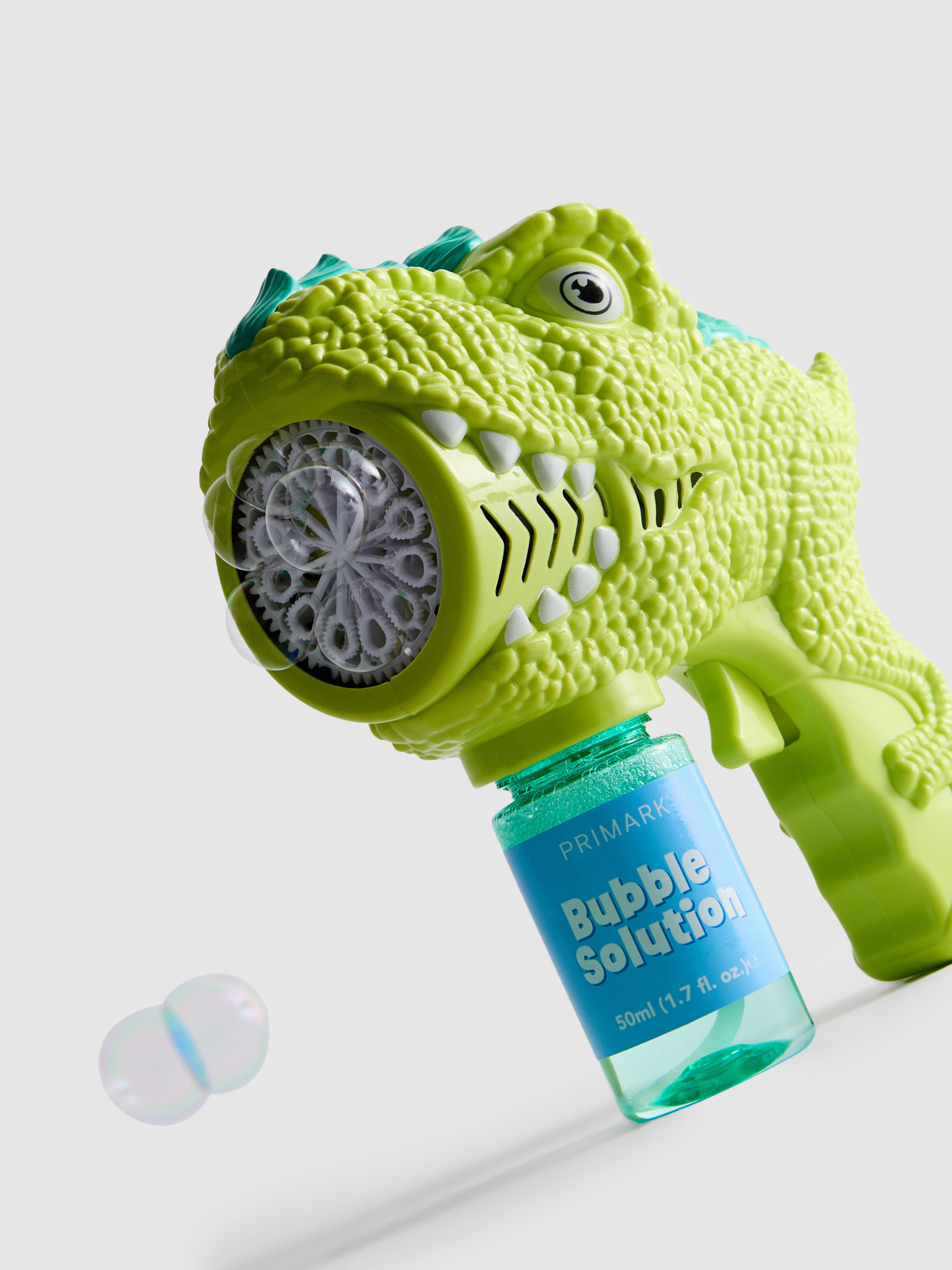 Pistolet à bulles dinosaure
