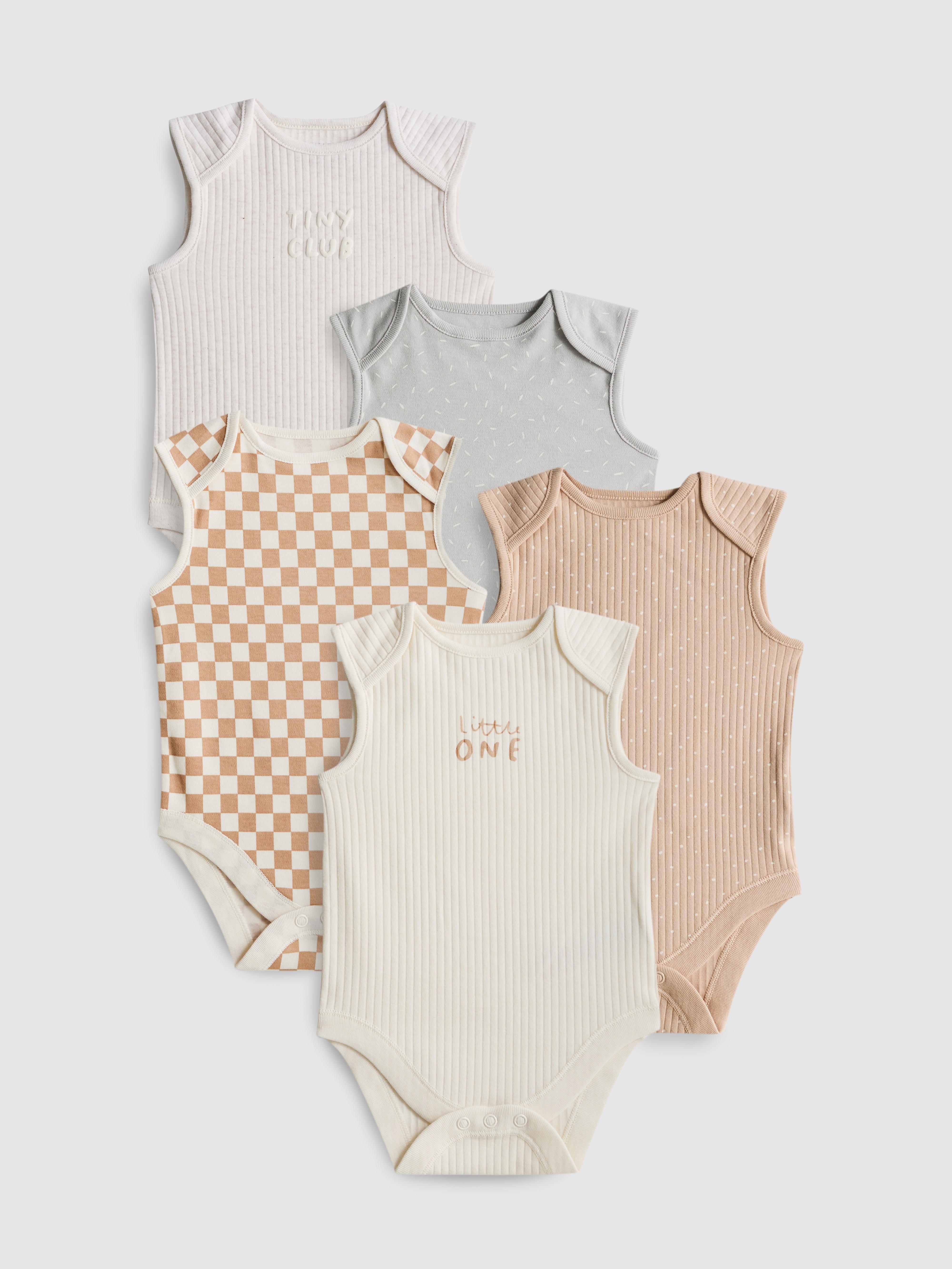 0-36 mesi | Confezione da 5 body smanicati