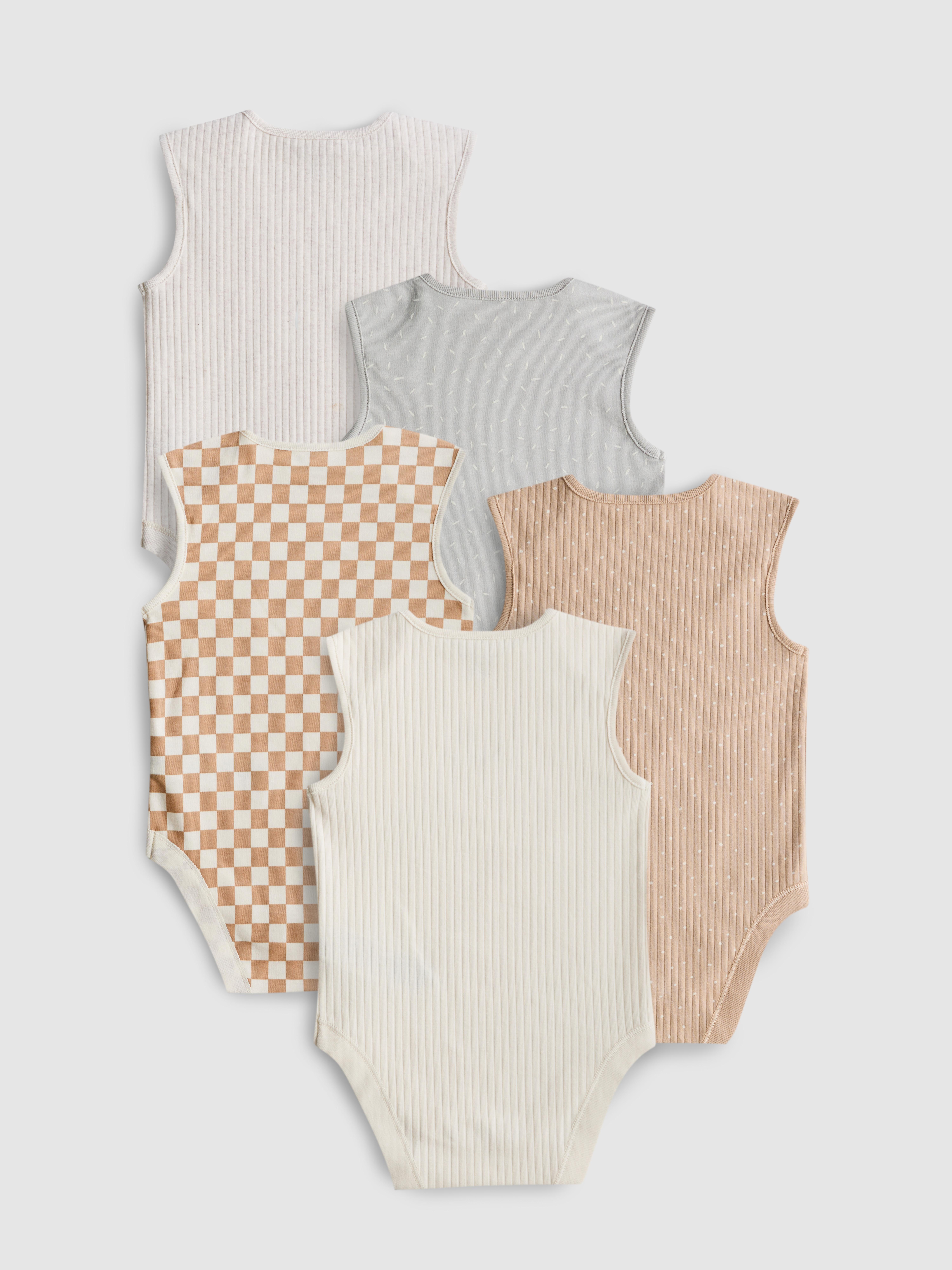 0-36mths | 5pk Sleeveless Bodysuits