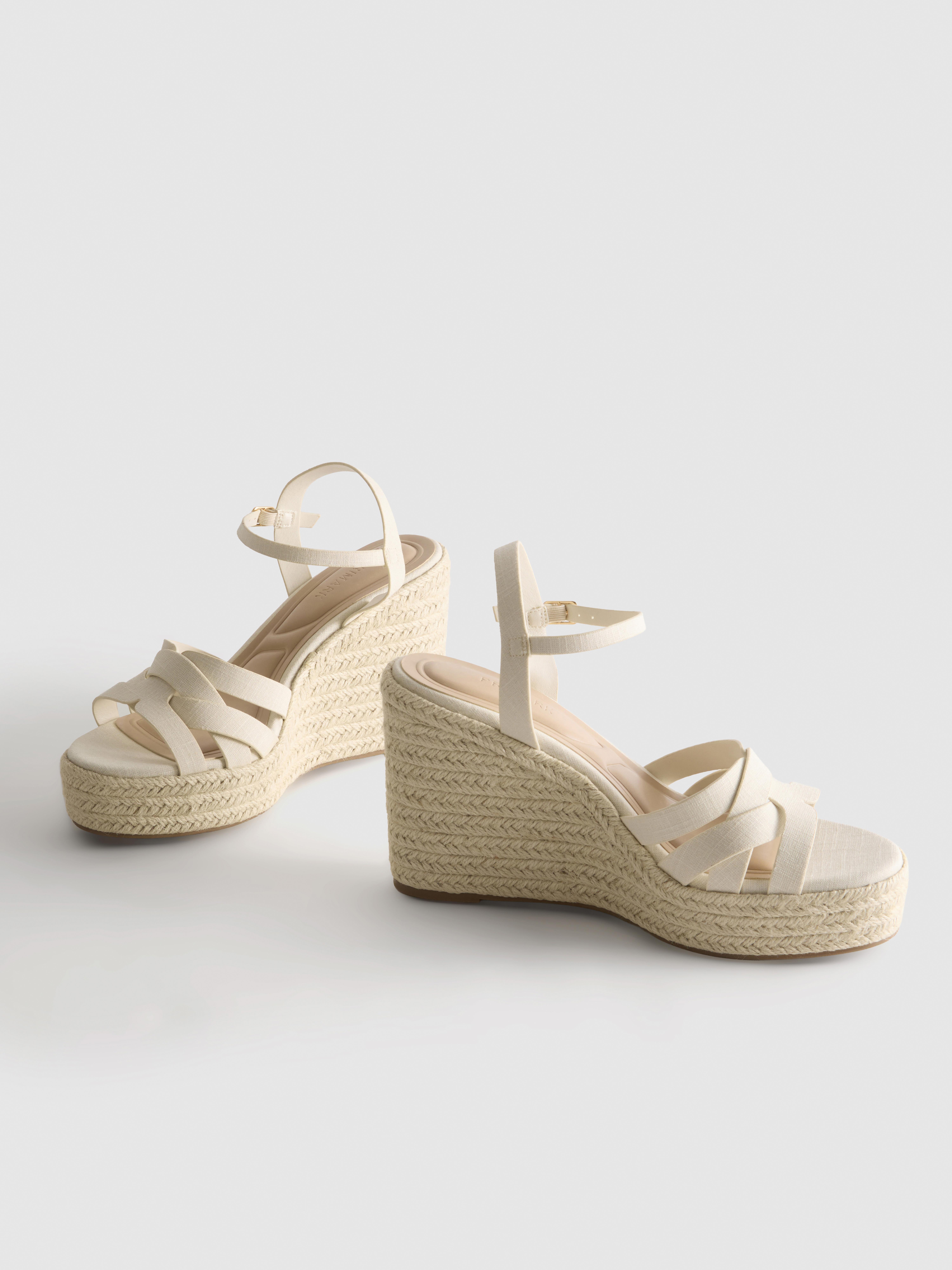 Sandale tip espadrile cu platformă