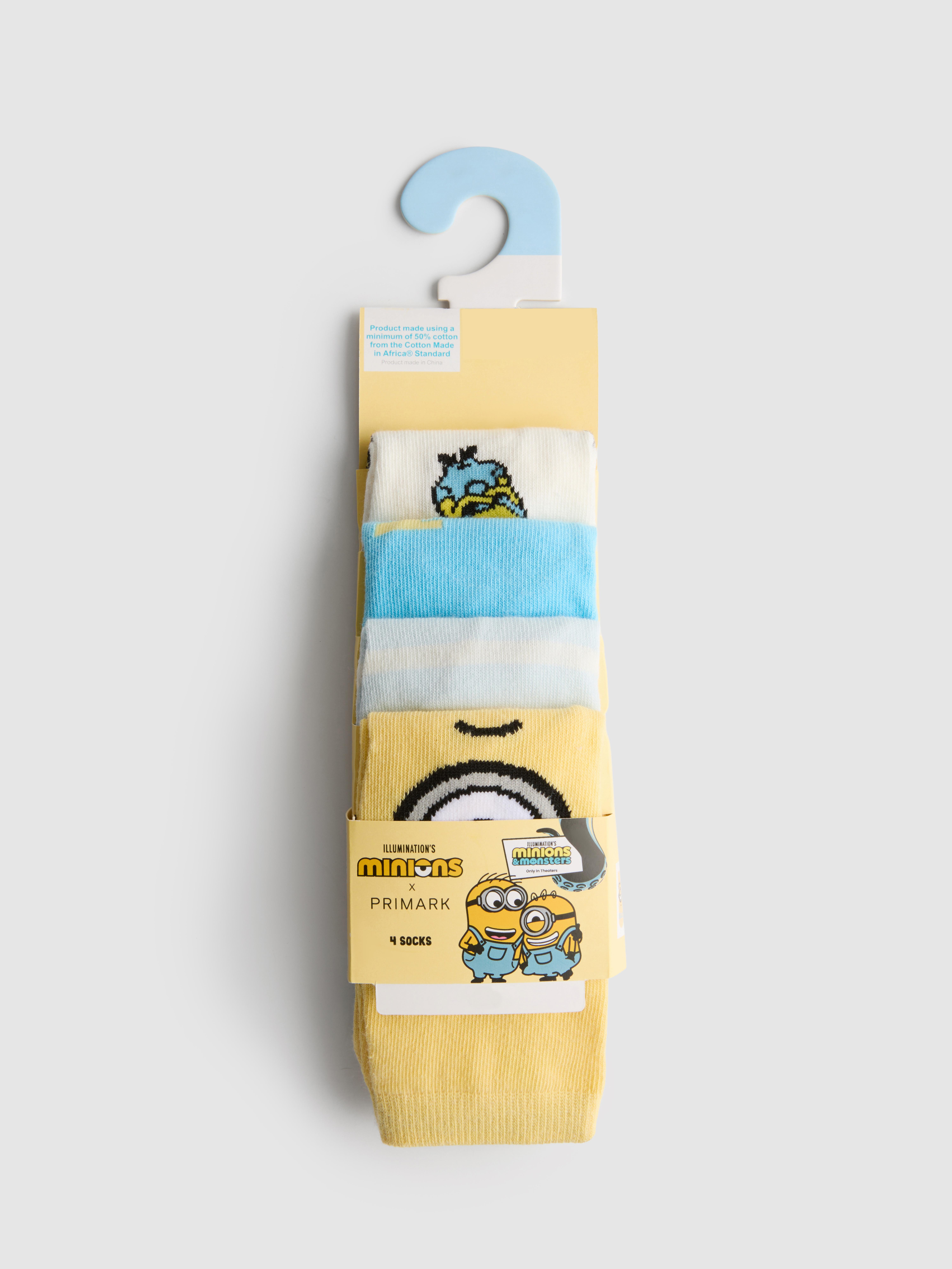 Confezione da 4 paia di calze alla caviglia Minions