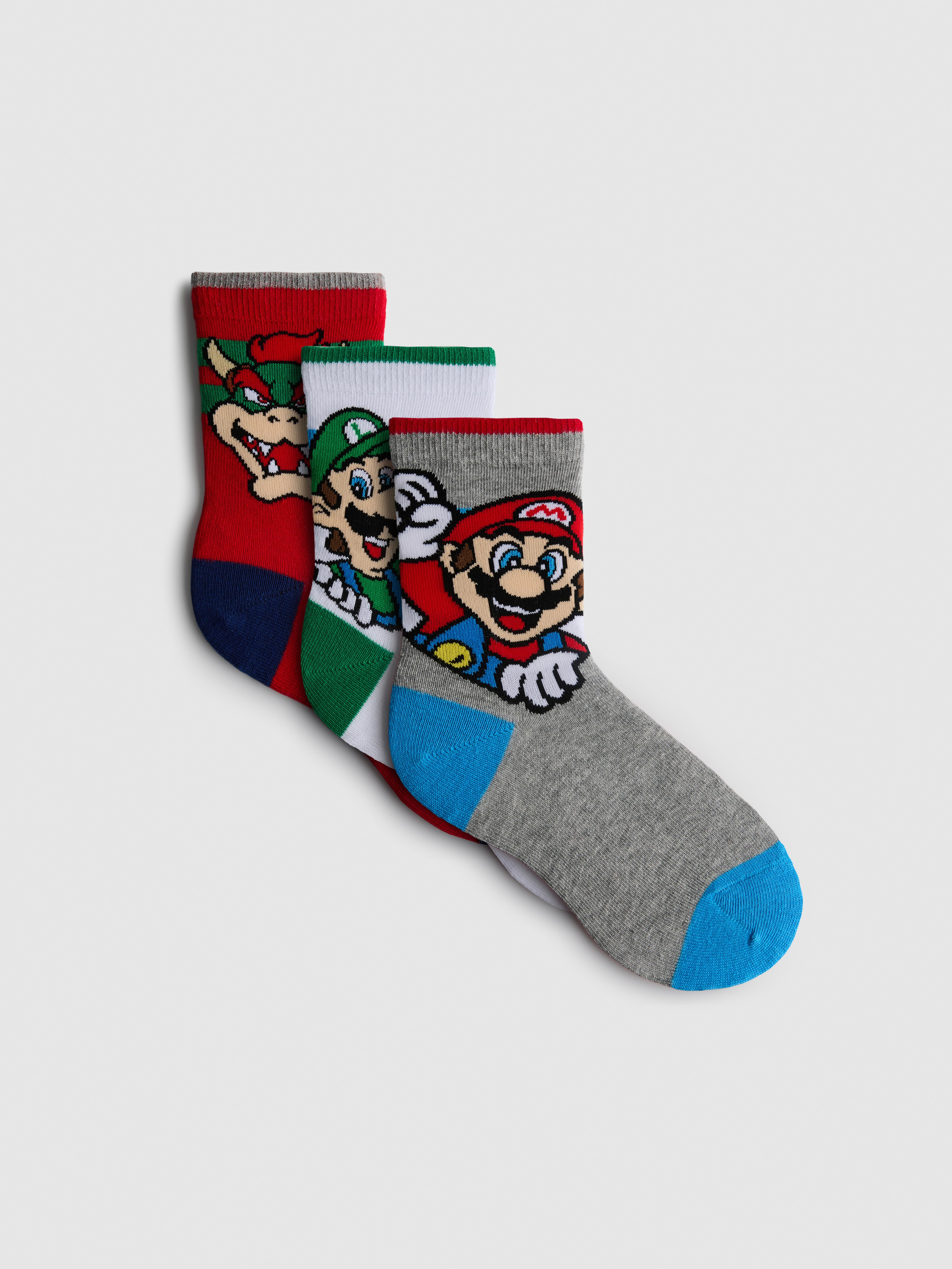 3pk Super Mario Cotton Rich Ankle Socks