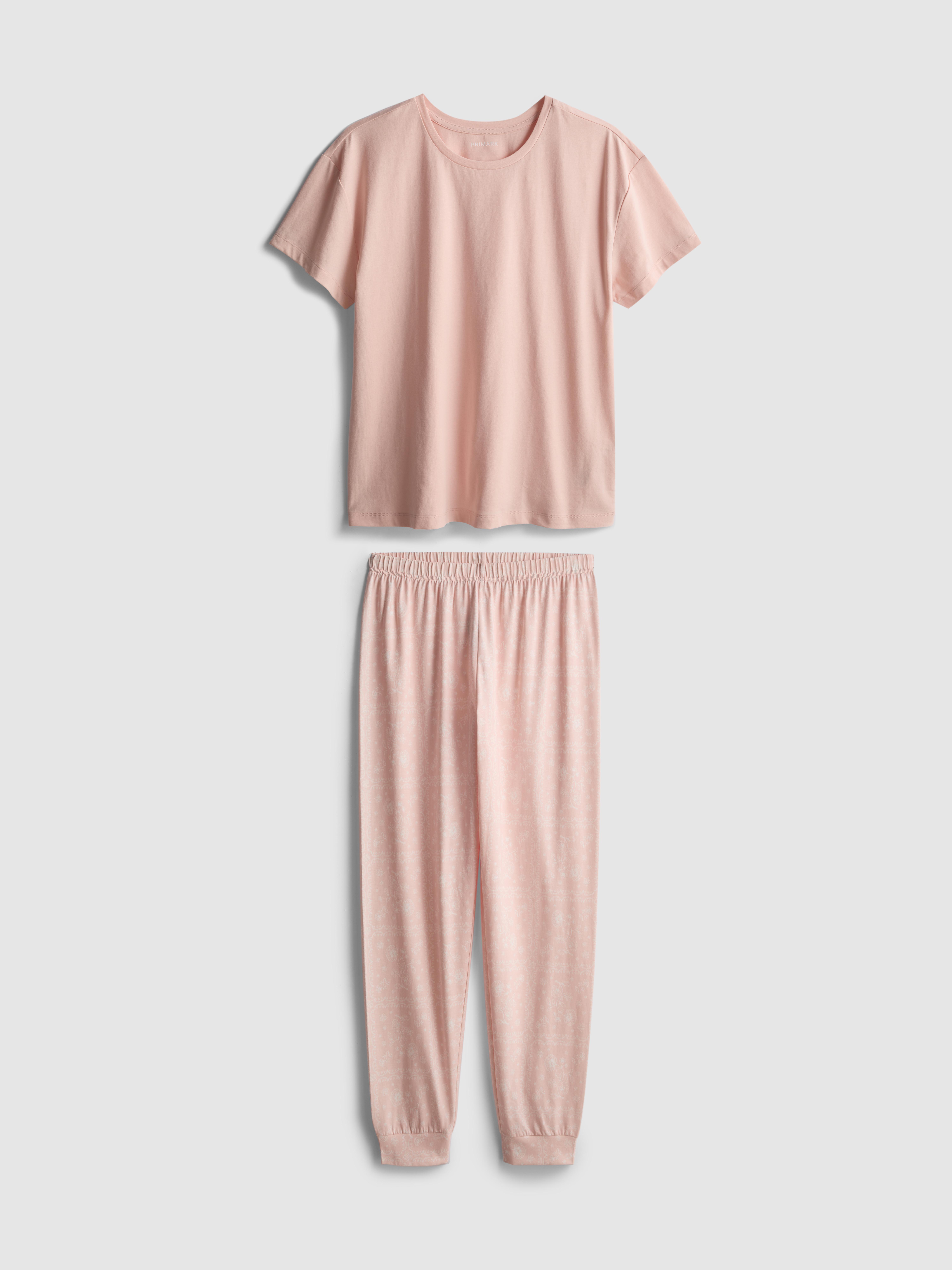 Pyjama en coton à manches courtes et motif