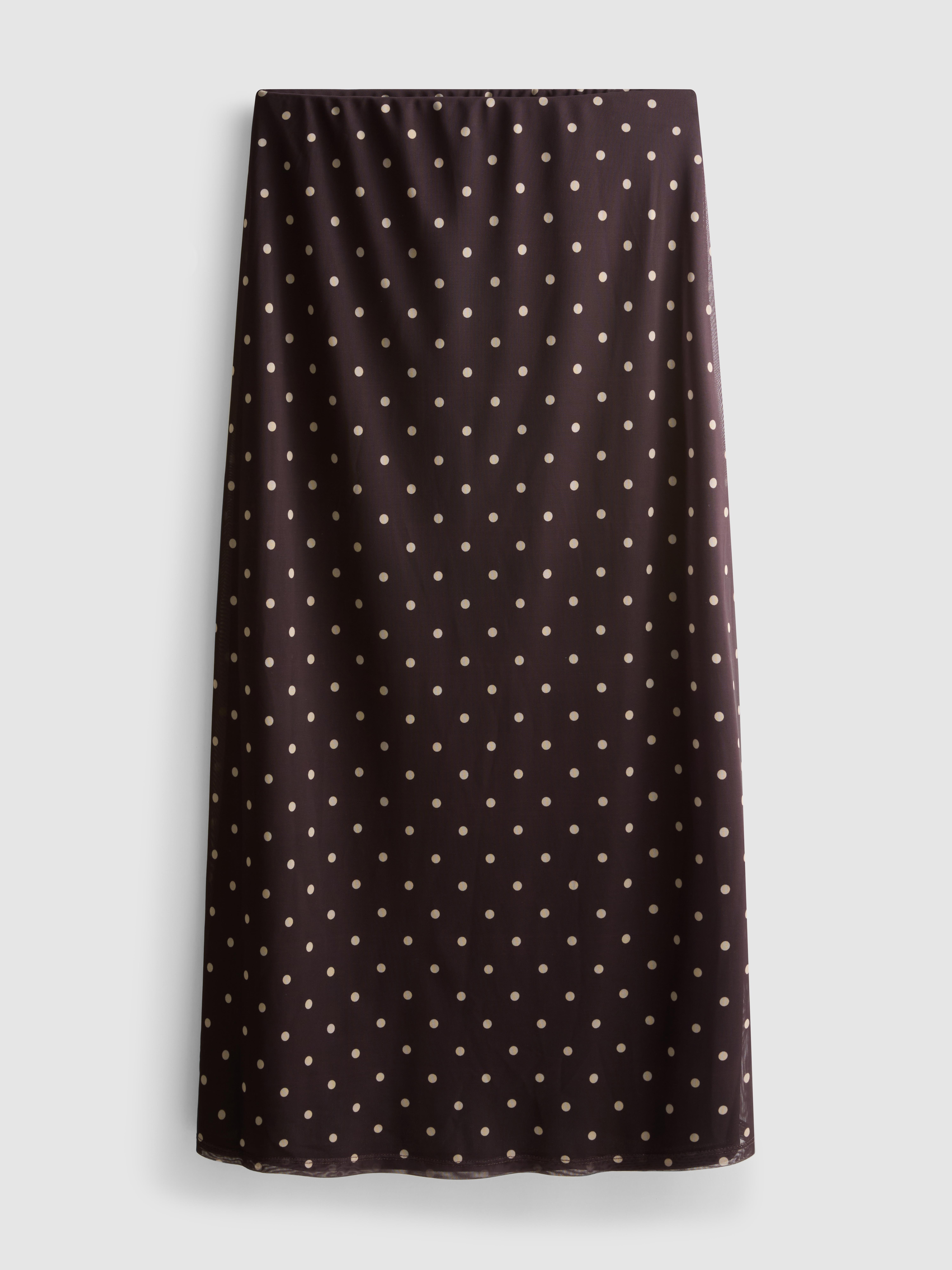 Polka Dot Midi Skirt