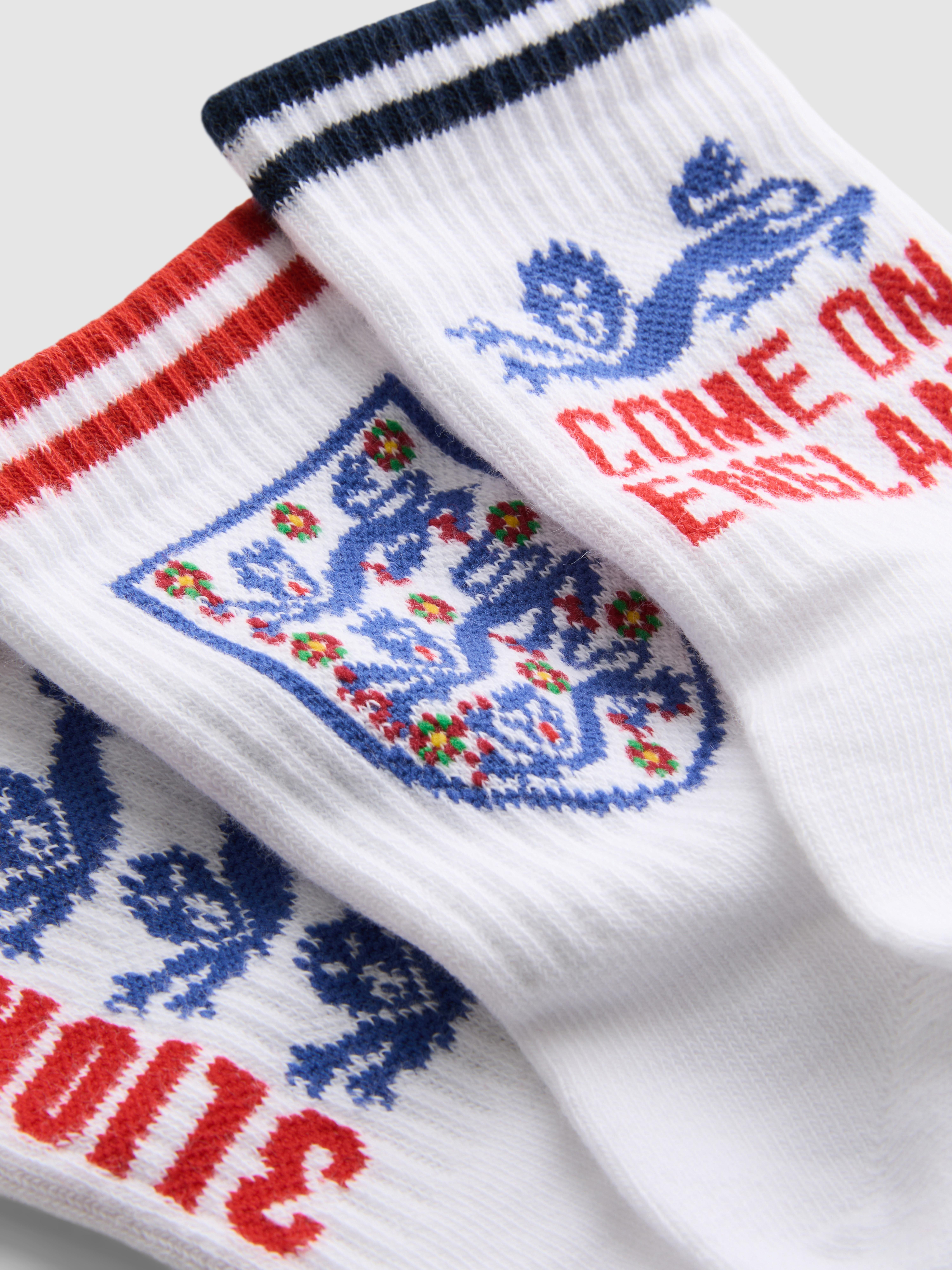 3pk England Football Ankle Socks
