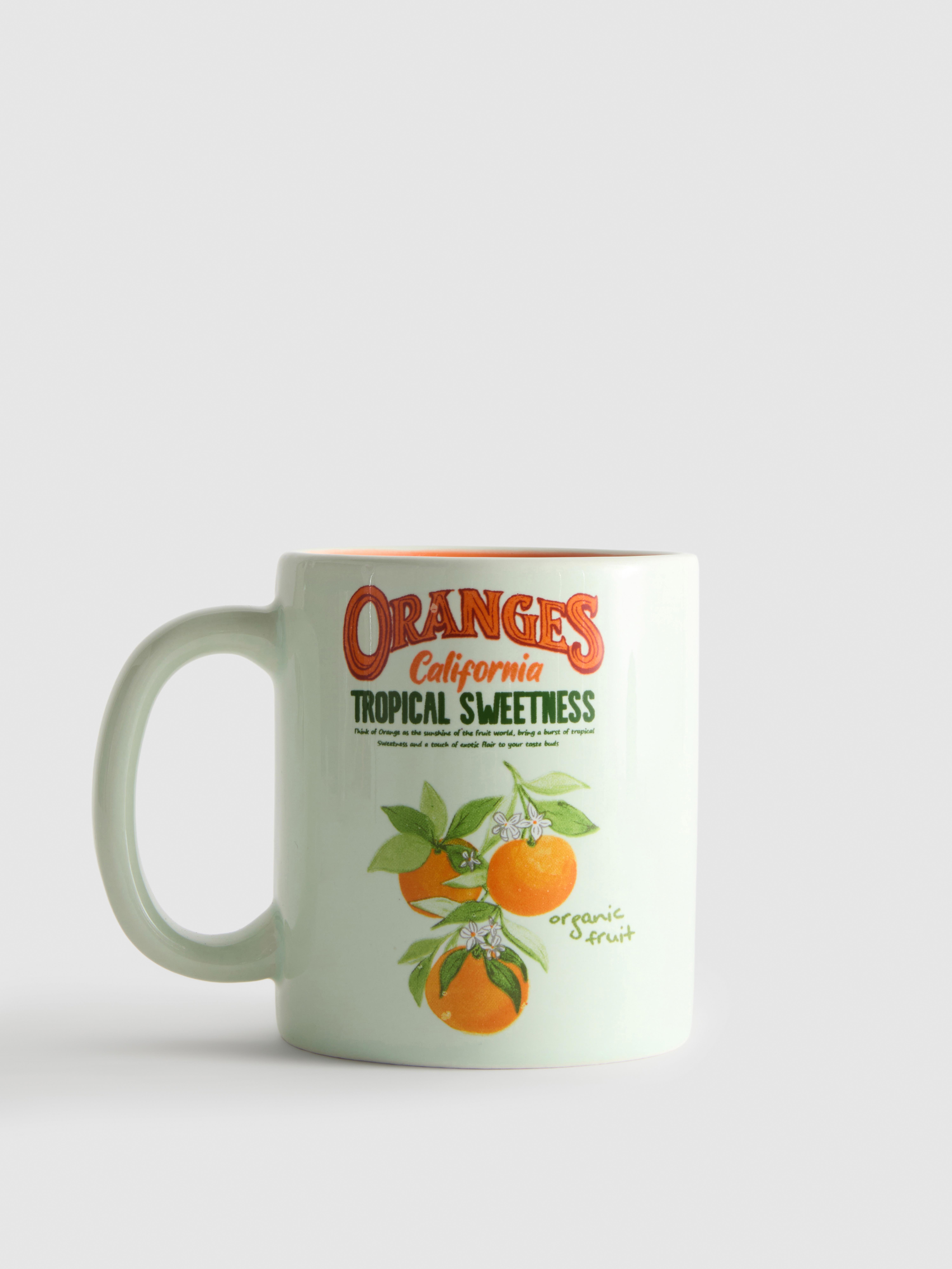 Taza con estampado de naranjas de California