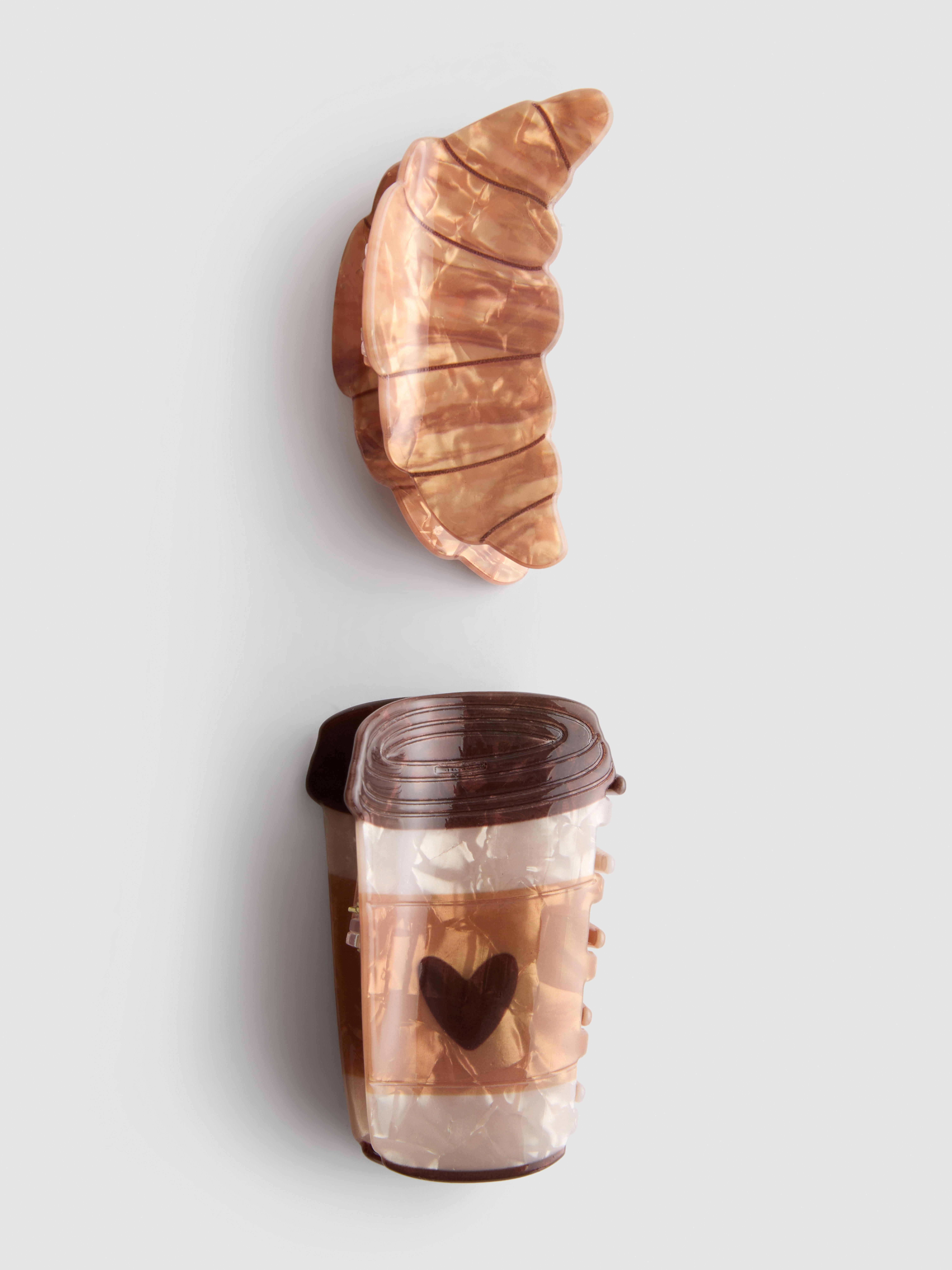 Coffee And Croissant  Hair Clips