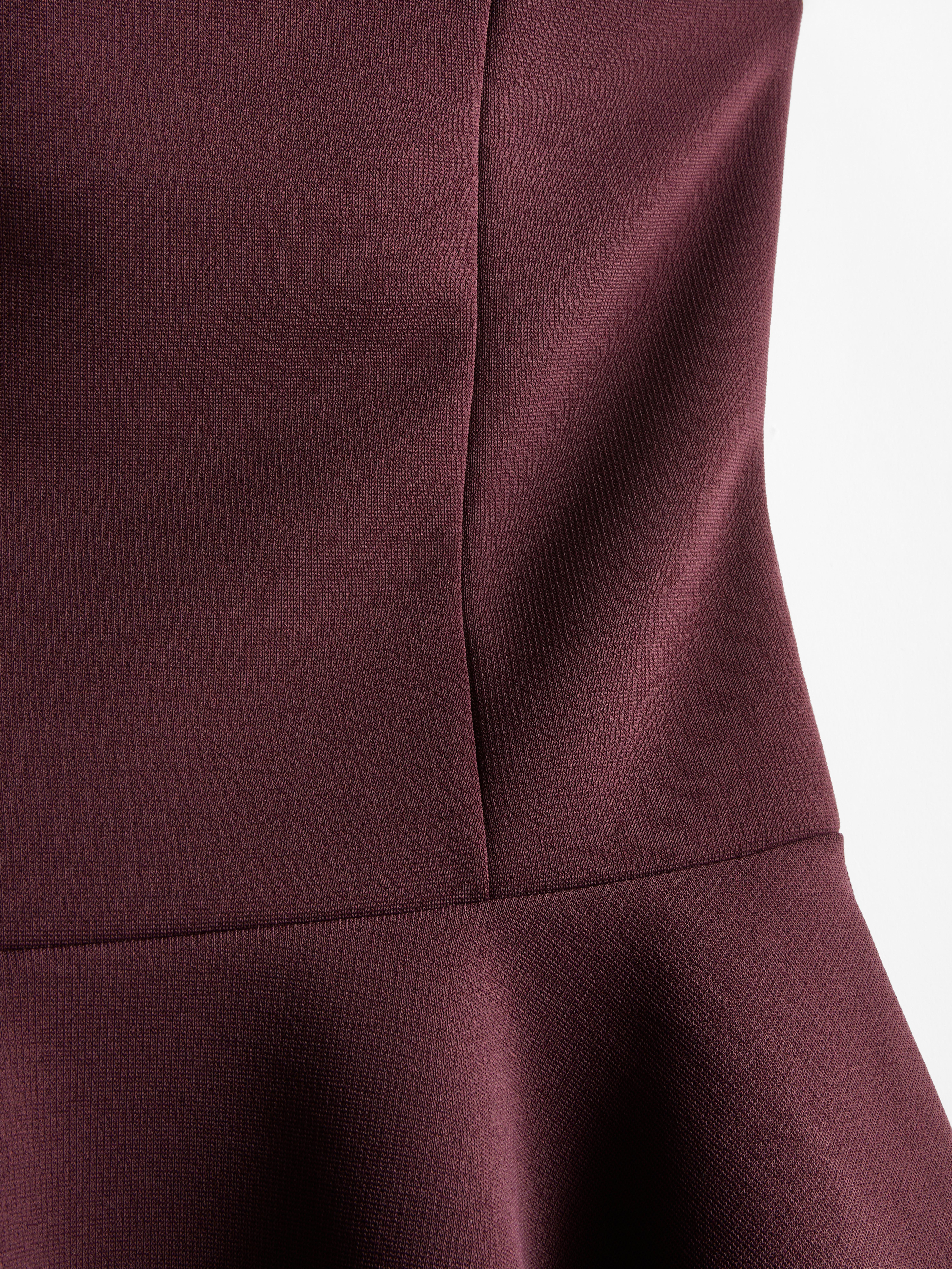 Women's Plum Peplum Hem Bandeau Top