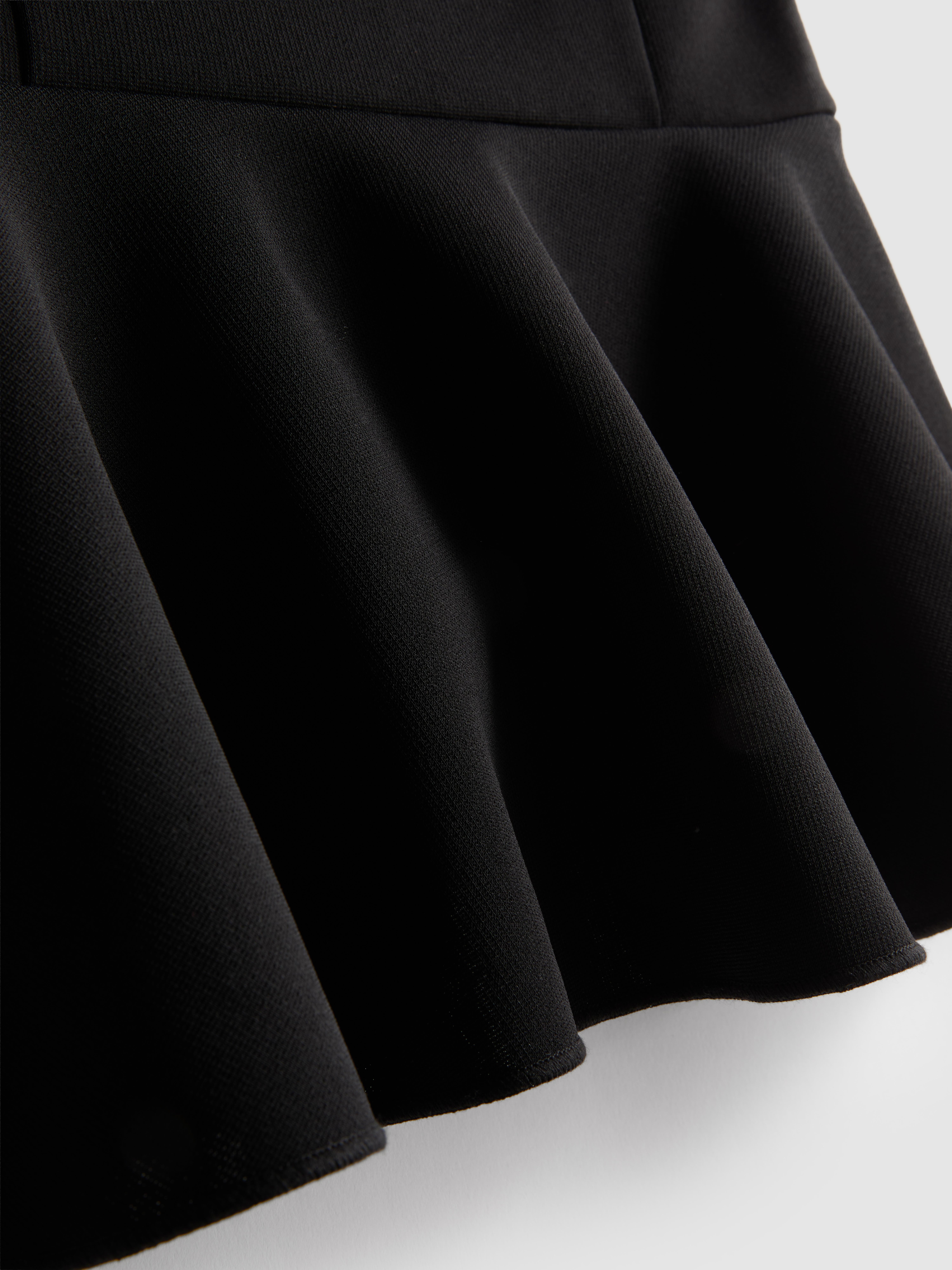 Women's Black Peplum Hem Bandeau Top